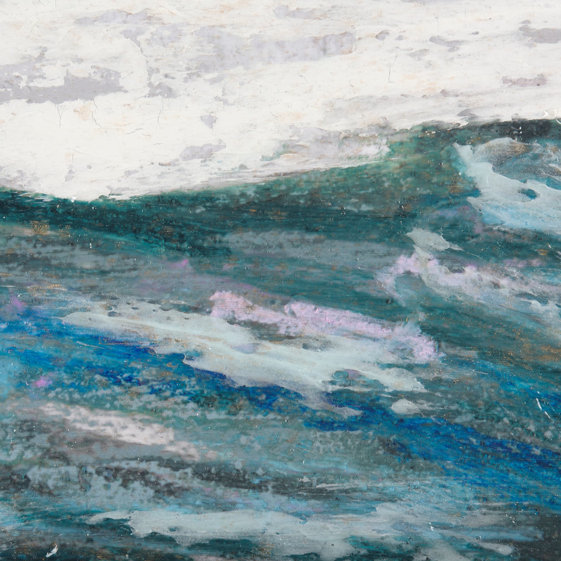 Sunshine Glare on The Waves II by Mercana Studio a Hand Embellished Textured Framed Canvas — product photograph