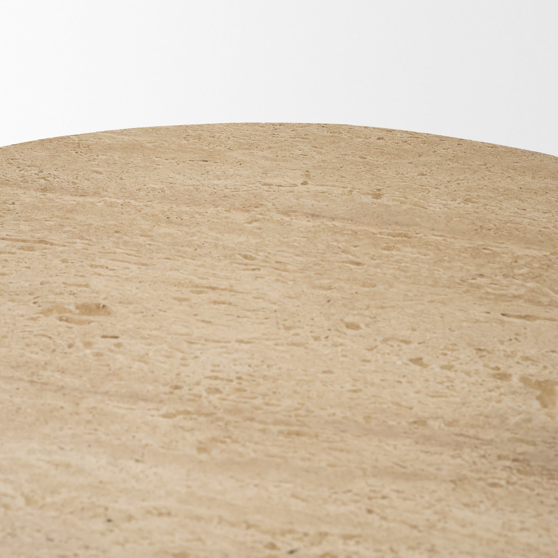 Siena 42" Round Pedestal Dining Table | Travertine | Seats 4 — product photograph