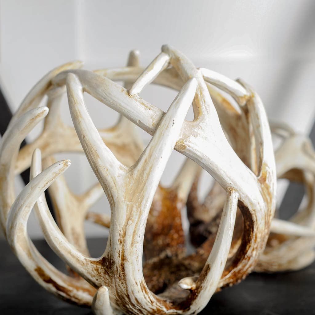 Ramus II (Large) 7L x 7W Brown Antler Shaped Decorative Orb Ball — product photograph
