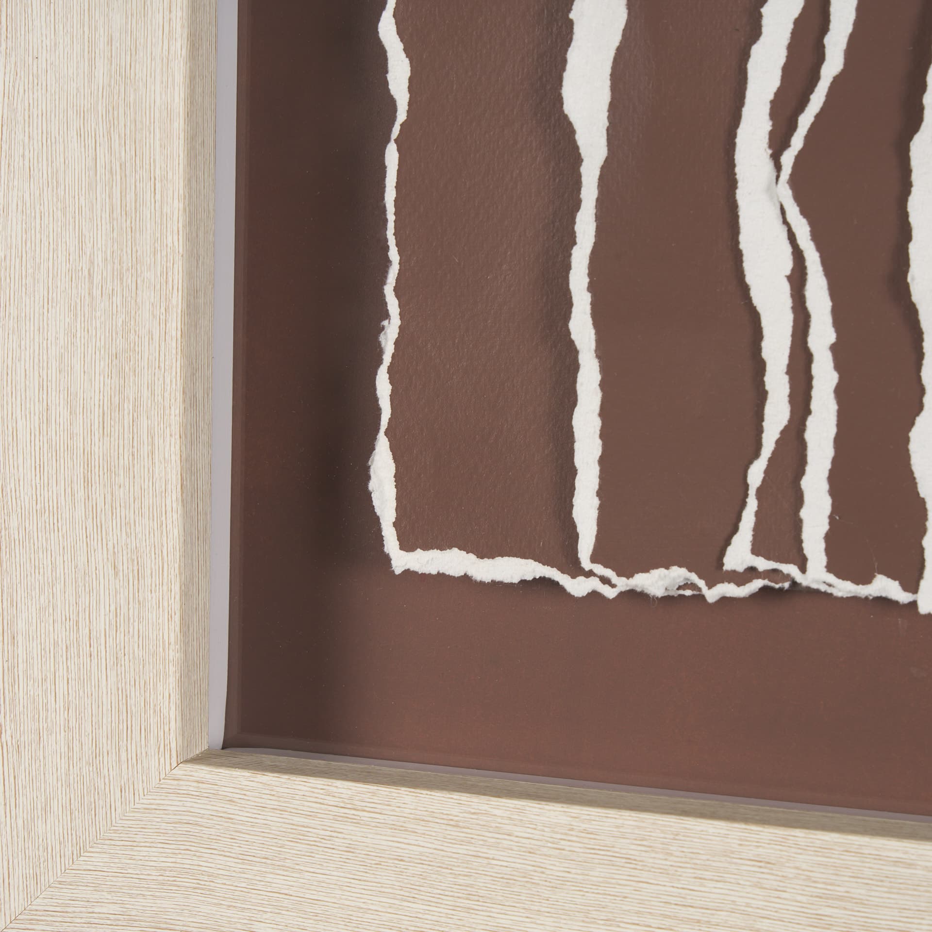 Tattered Waves II by Studio M a handmade Original Framed 3D Textured Artwork under Glass — product photograph