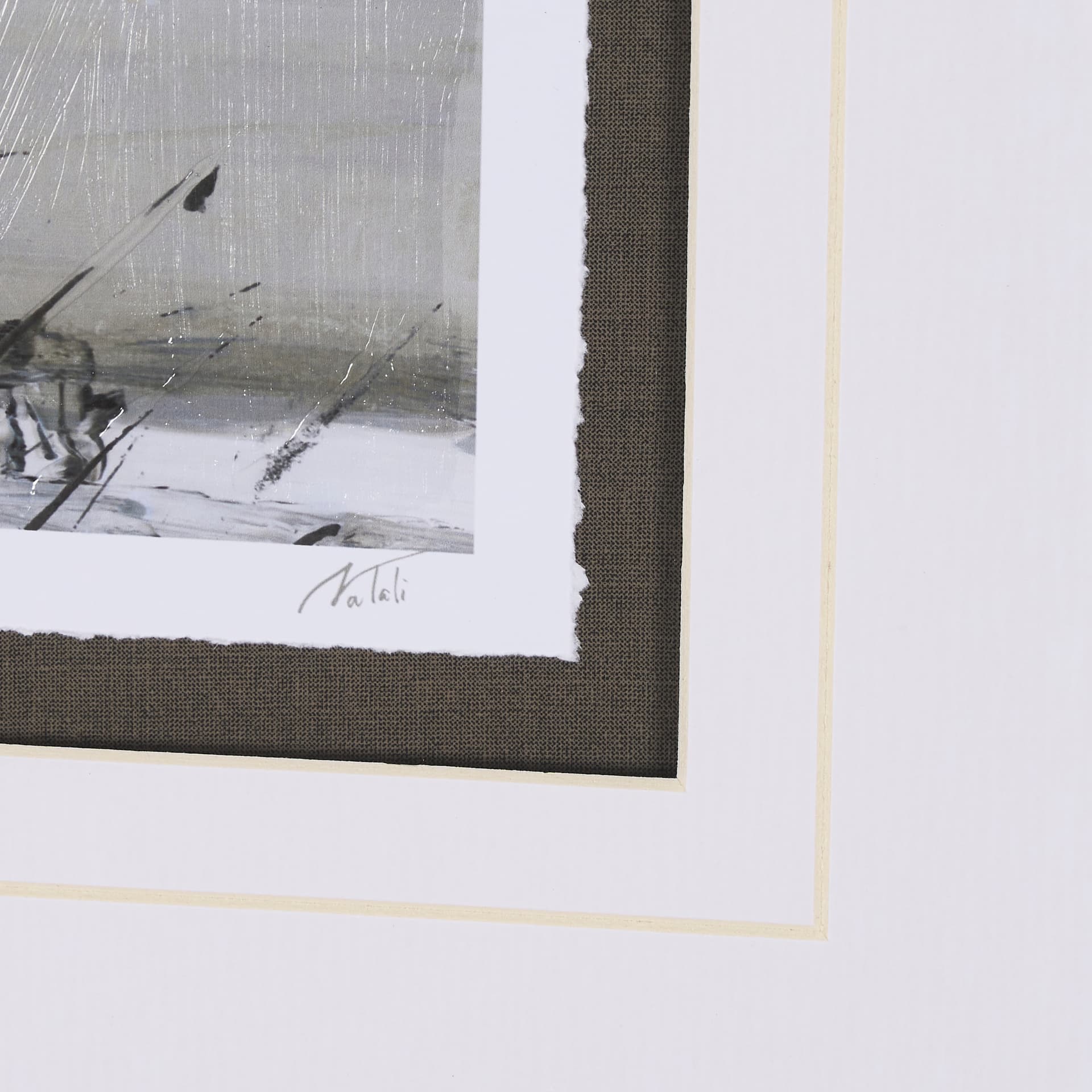 Winter Day VI by Mercana Studio a Hand Embellished Textured Framed Art Print Matted under Glass — product photograph
