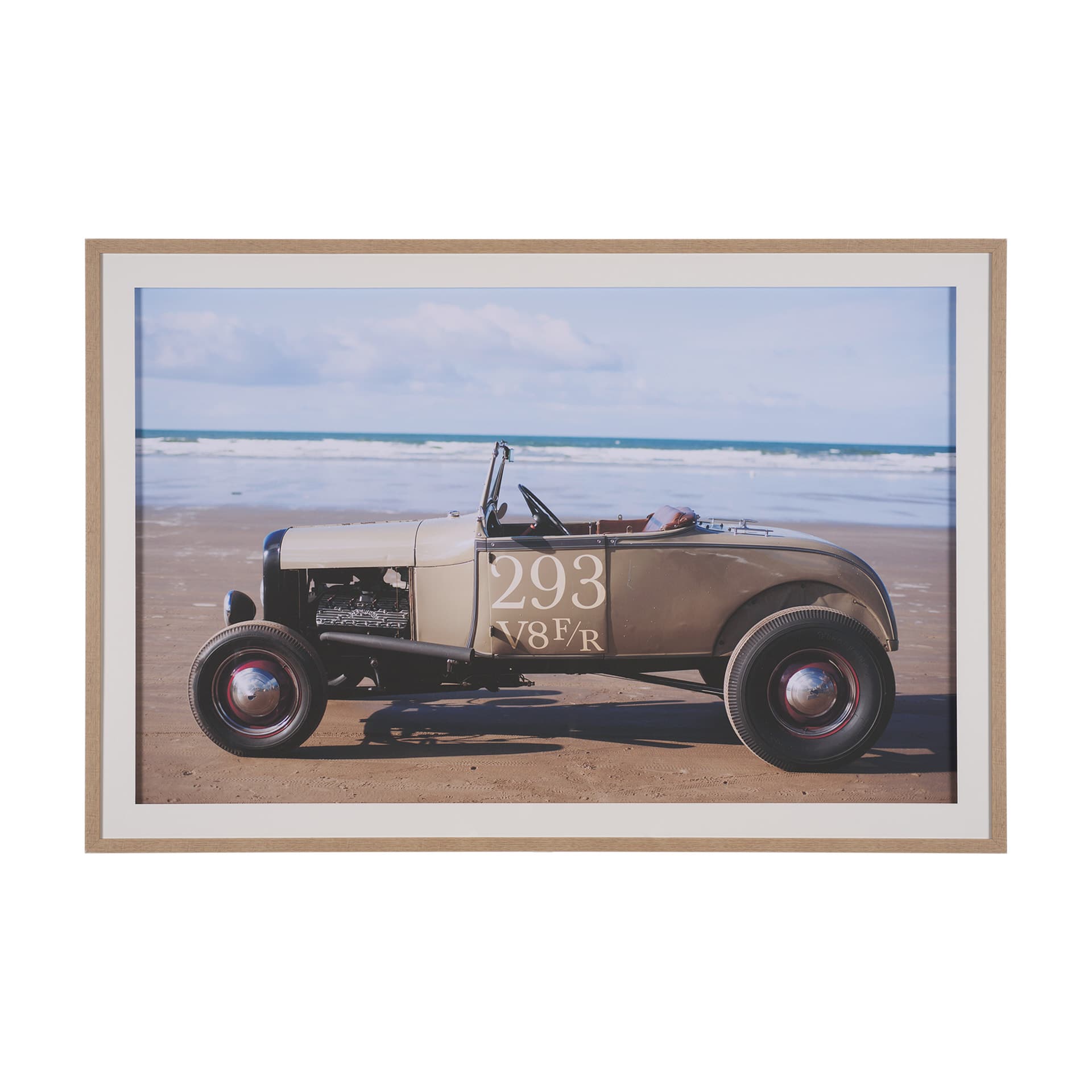 Retro Racing - Automobile by Ben Wood a Framed Photo Art Print Matted under Glass — product photograph