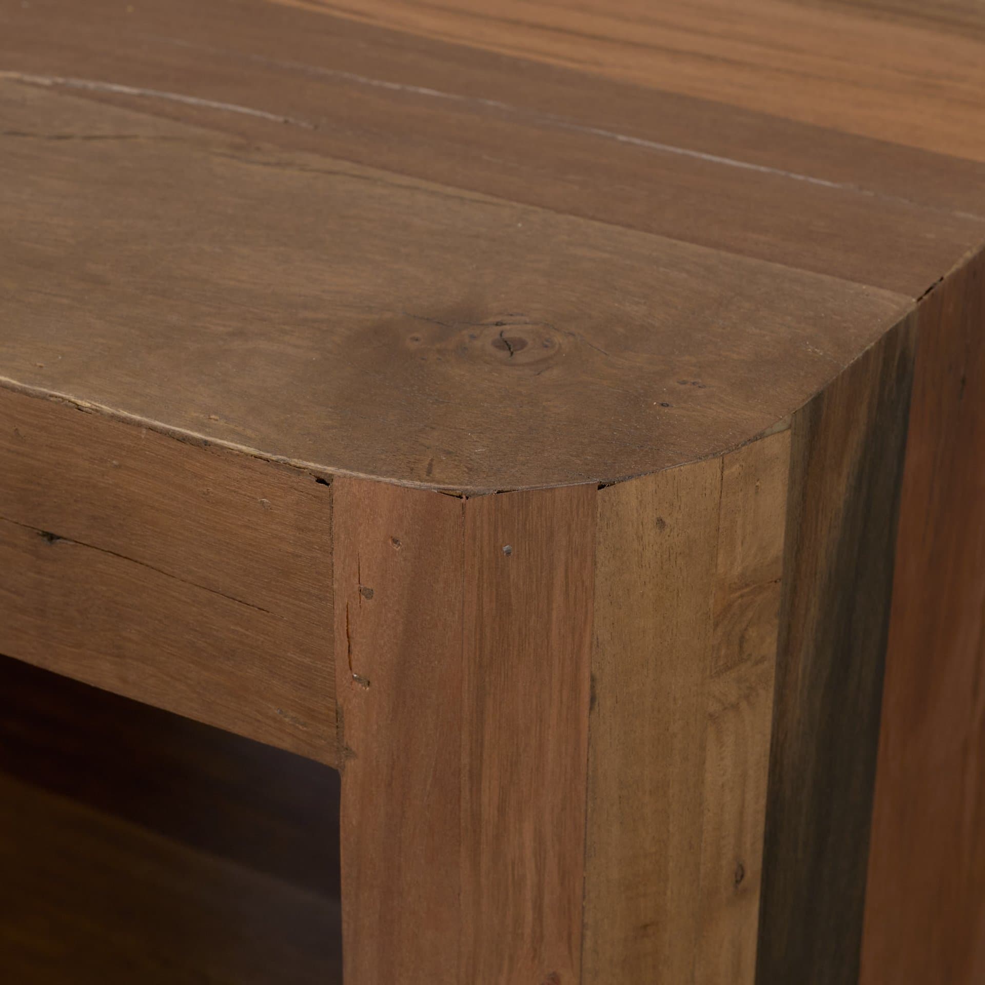 Dunmore Solid Wood Rectangular Open Shelf Side Table — product photograph