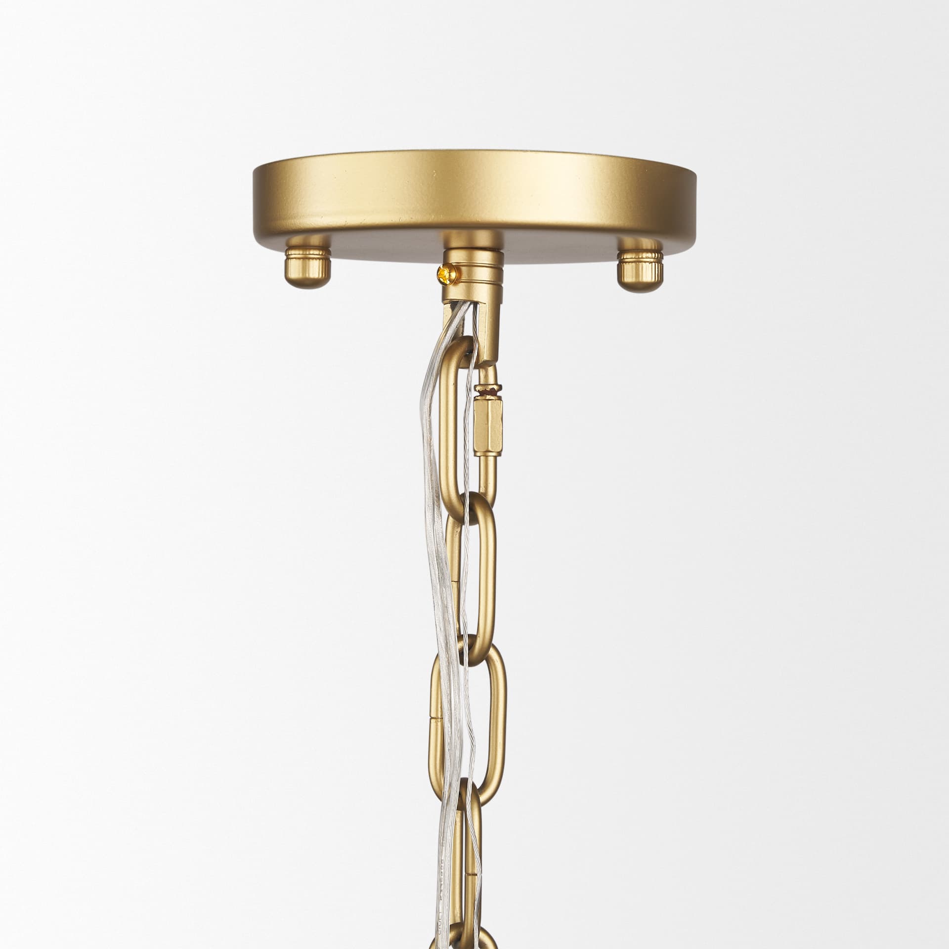Edie Brushed Gold Metal w/ Frosted Glass Globe 1-Light Pendant — product photograph