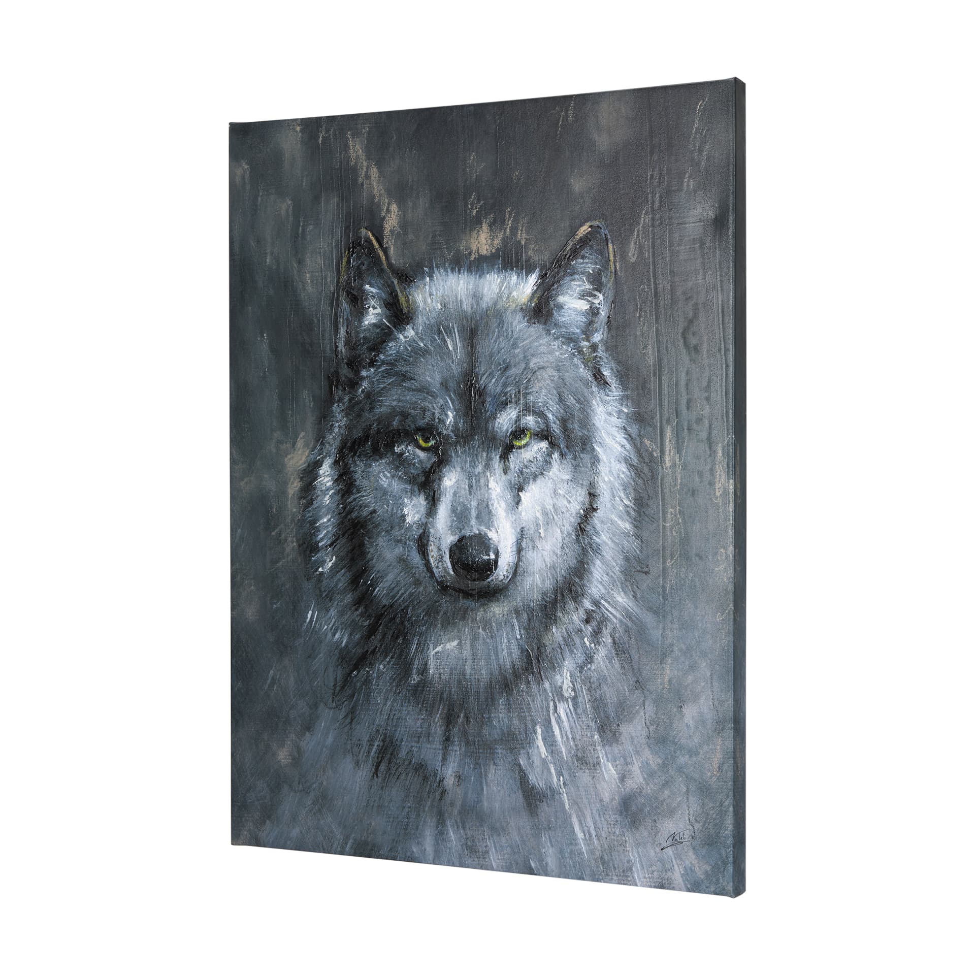 Animal Portrait II by Mercana Studio a Hand Embellished Textured Canvas — product photograph