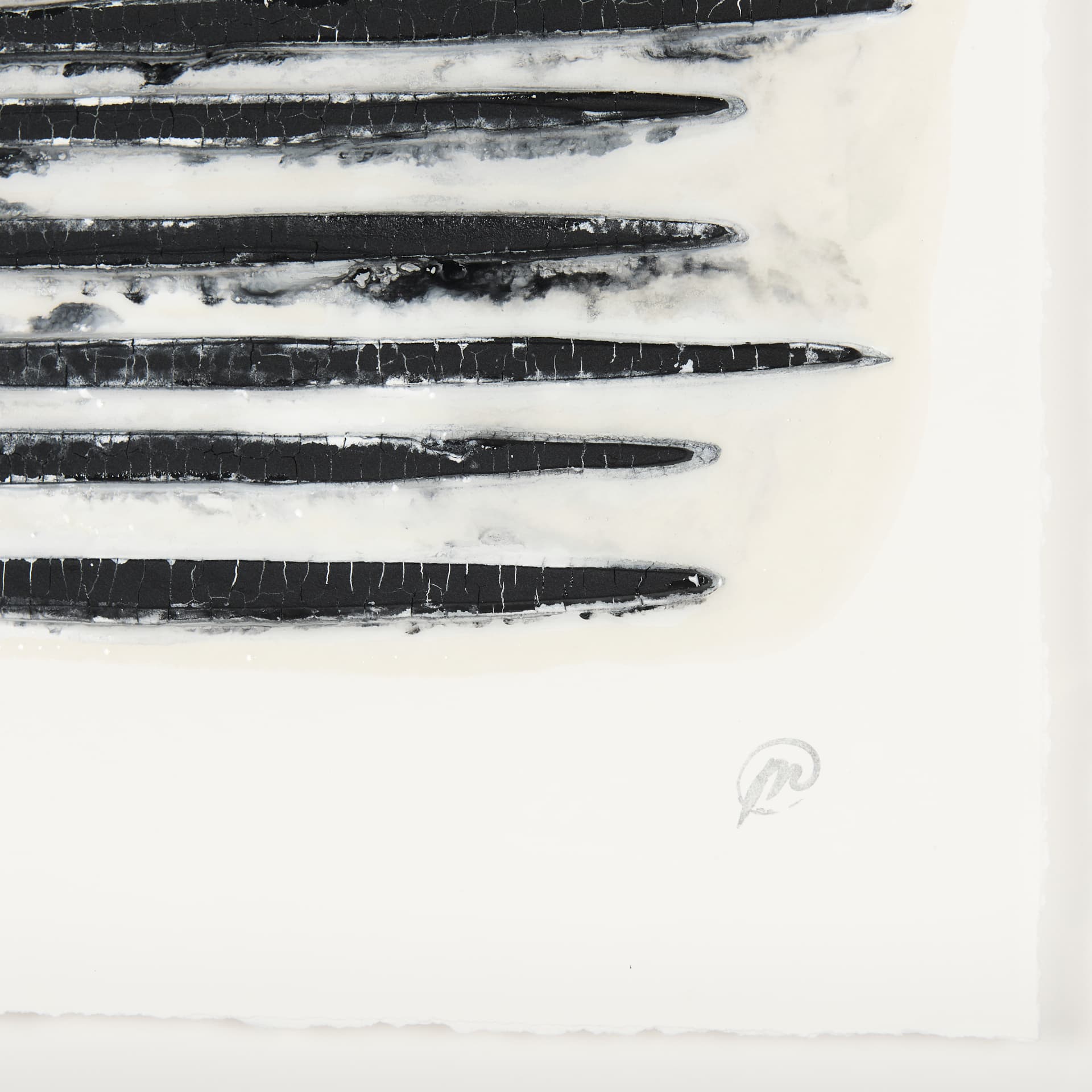 Calm River Flowing II by Studio M a handmade Original Framed Artwork under Glass — product photograph