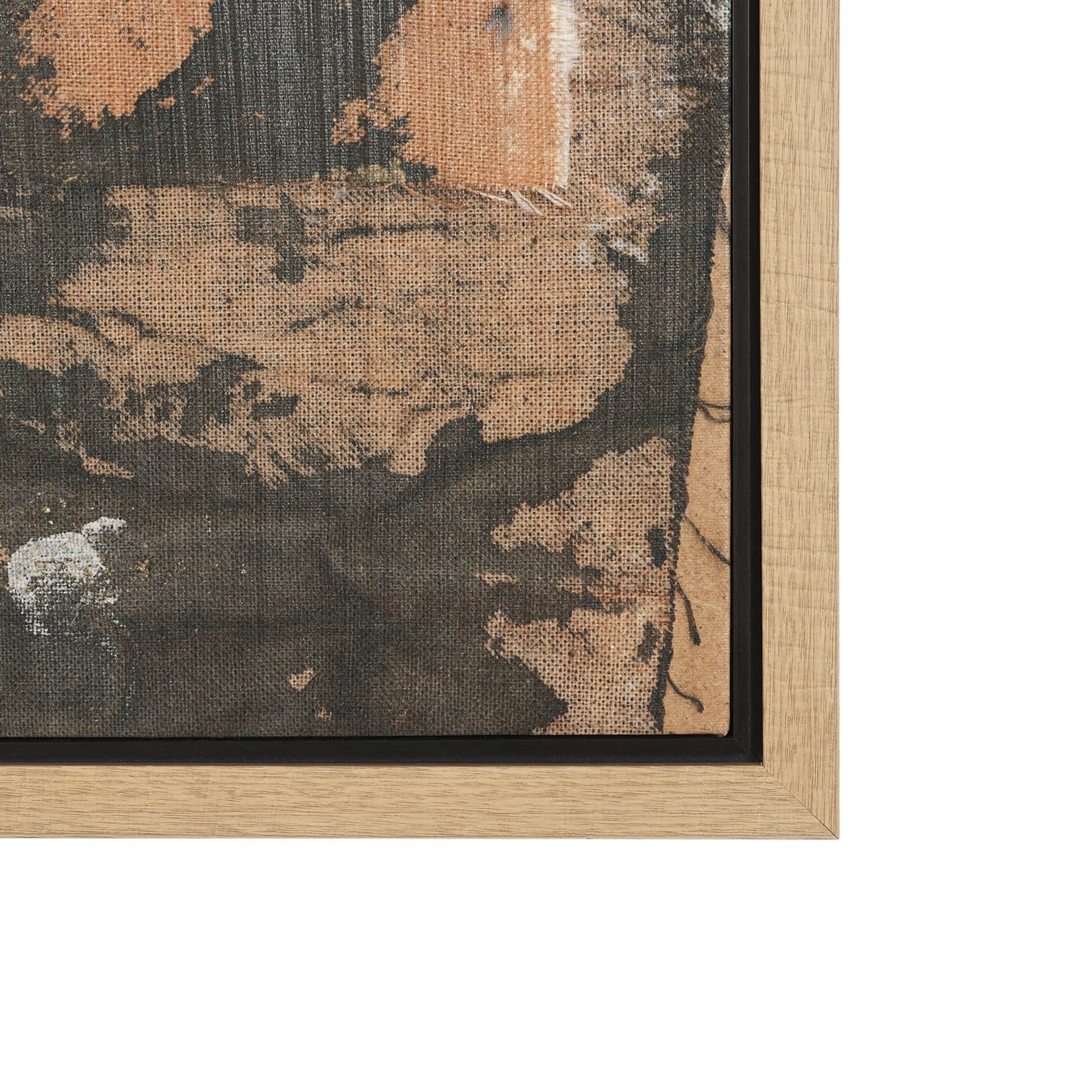 Textural Echo - Fragment by Kristine Hegre Hand-Embellished Textured Framed Canvas Artwork — product photograph