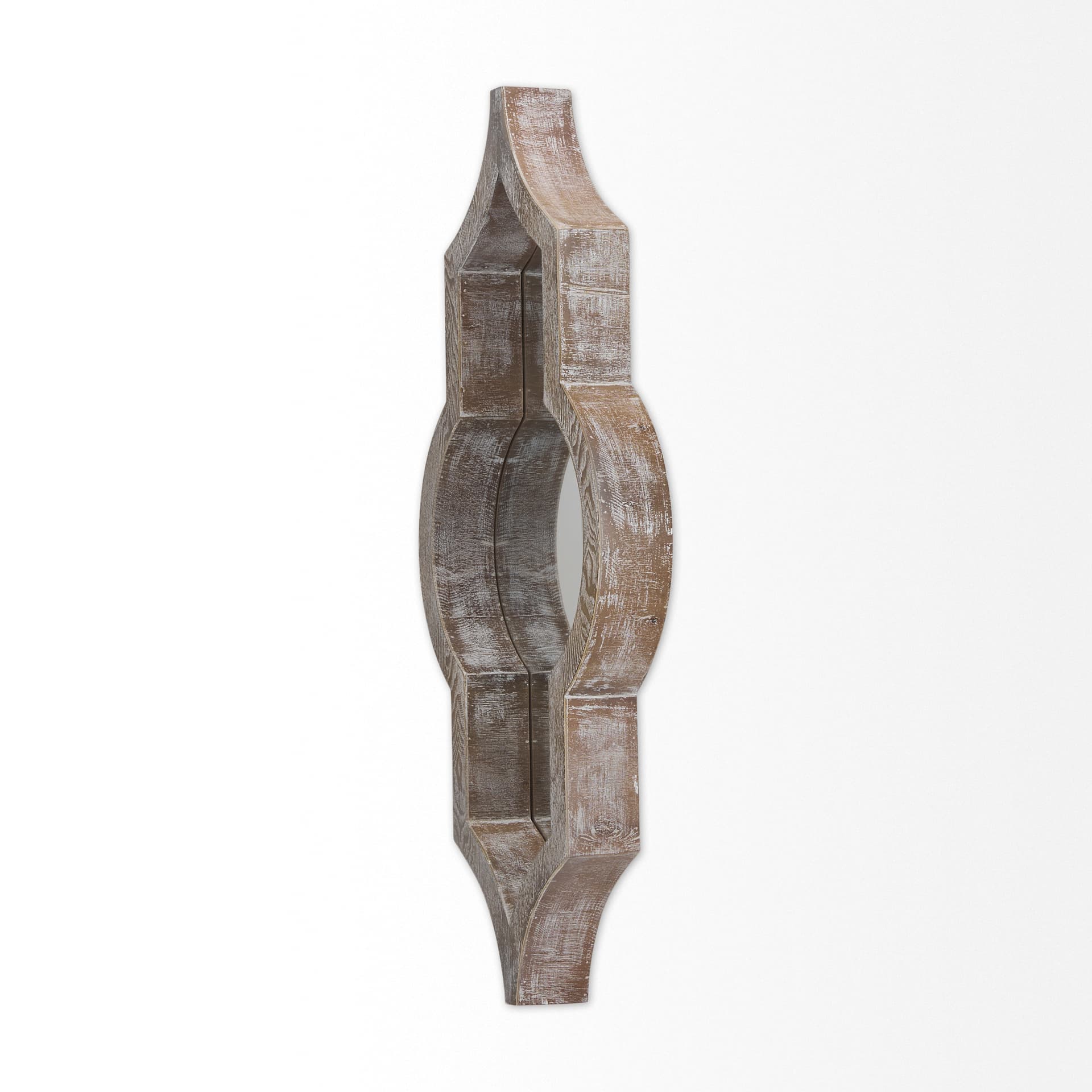 Tamanar 15.0 x 3.0 x 34.1 Light Brown Wood Frame Wall Mirror — product photograph