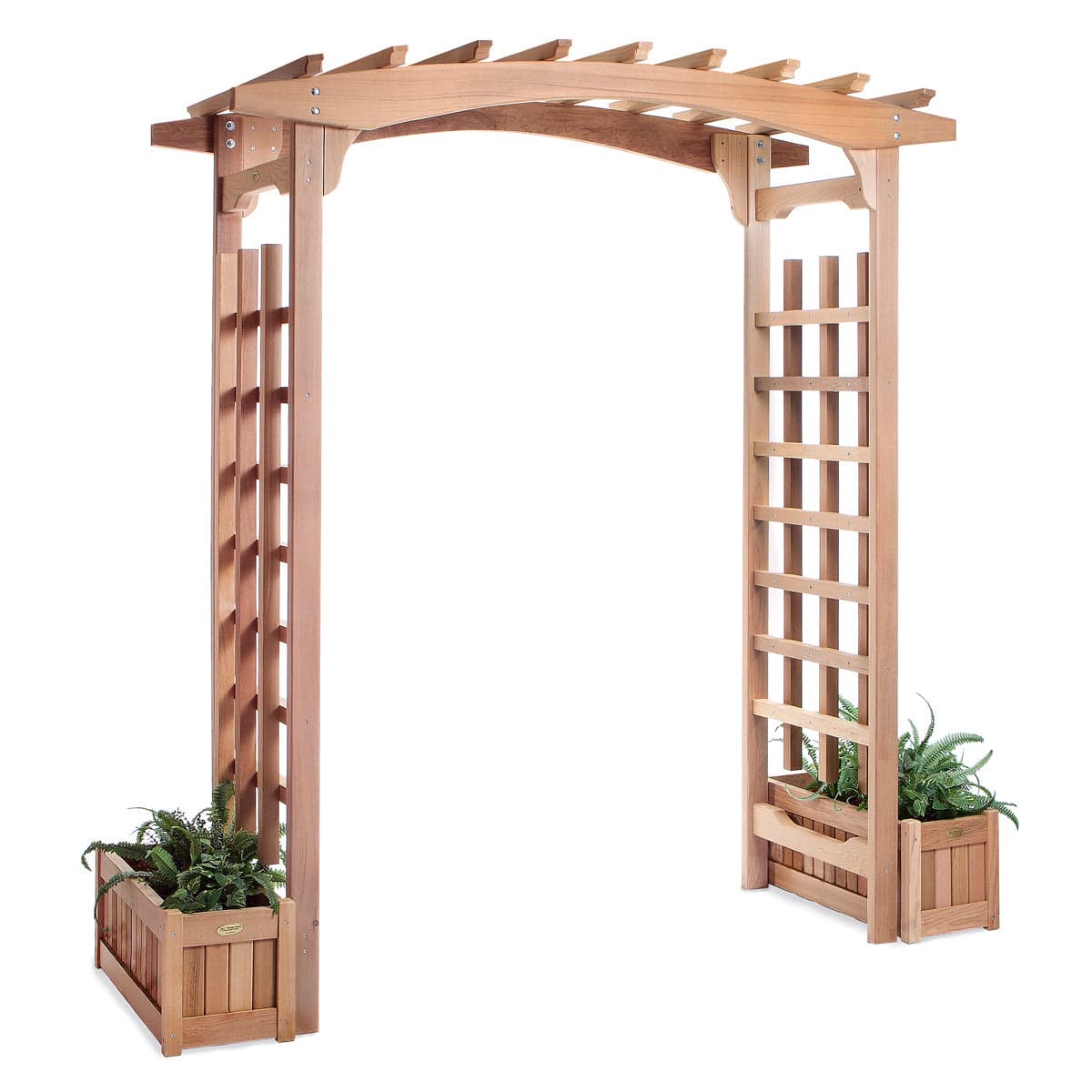 Cedar Pagoda Garden Arbor & Planter Box Set PA96-Set — product photograph