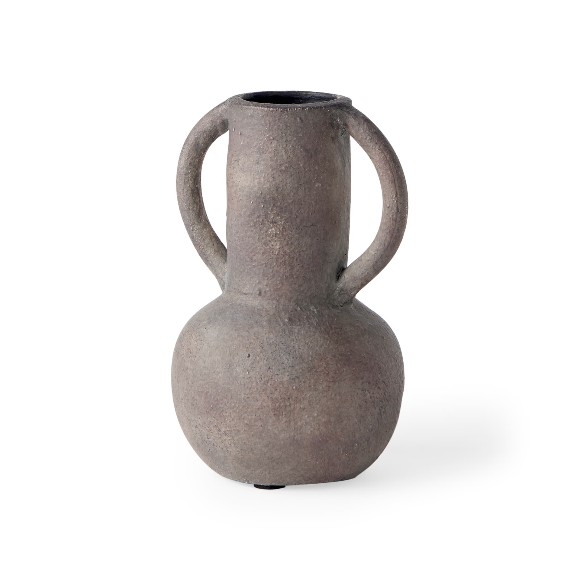 Armani 6.7H Brown-Gray Double Ear Vase — product photograph