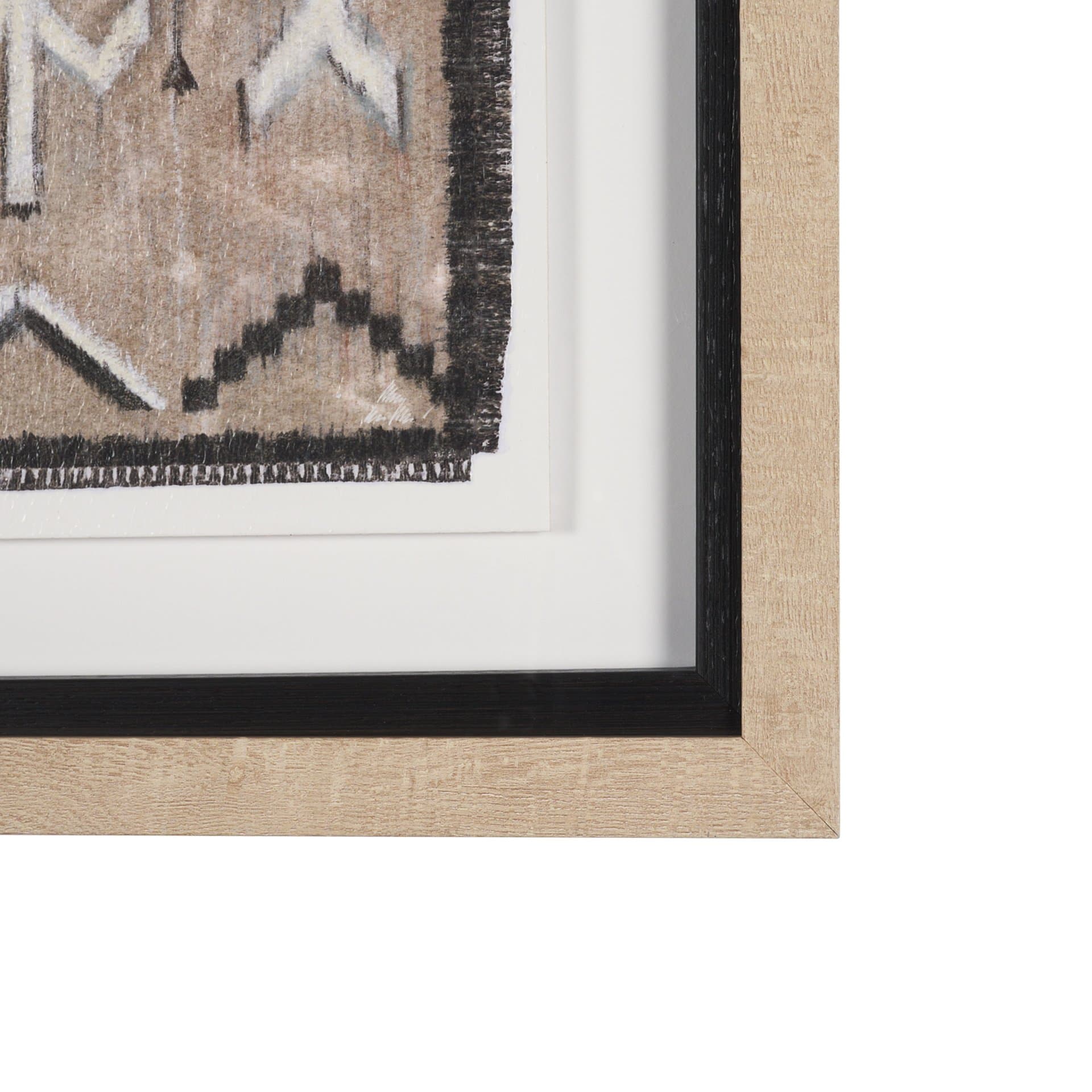 Vintage Rug by Chad Warren a Hand Embellished Framed Print under Glass — product photograph