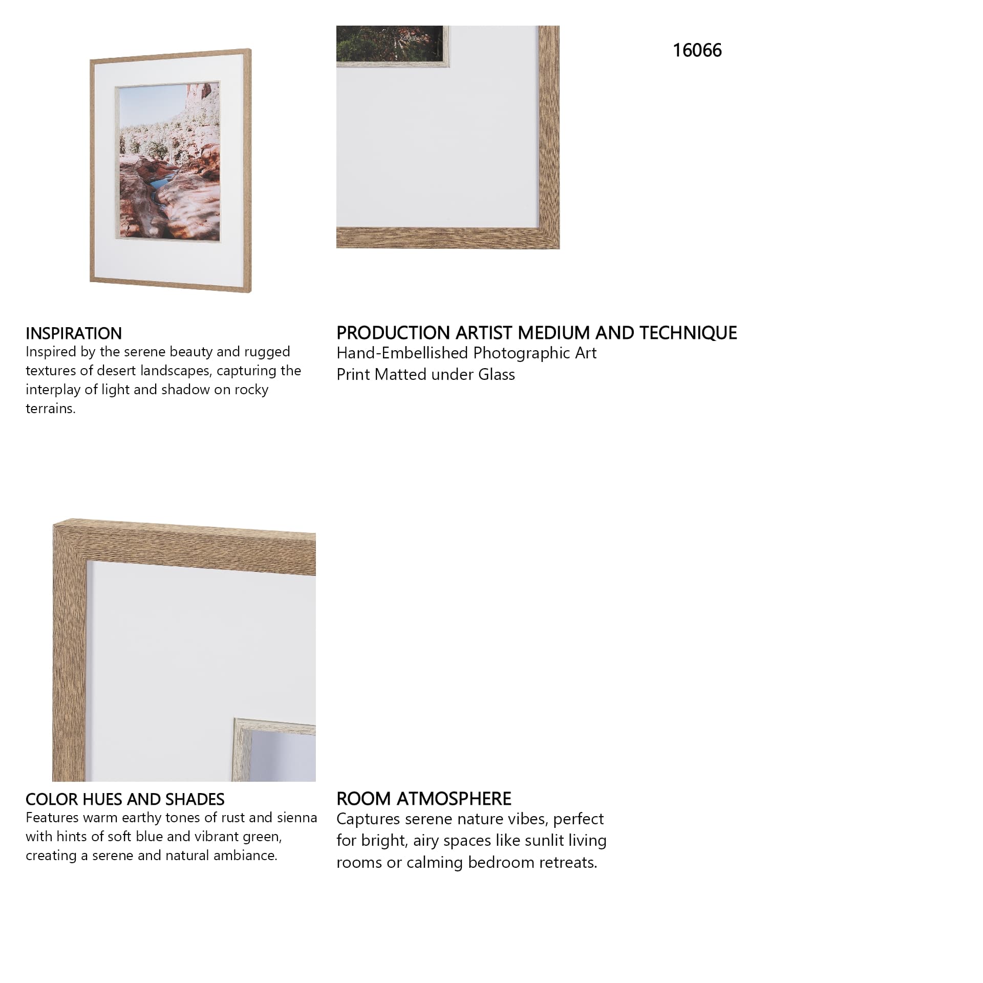 Sandstone in Sedona by Kelly Frere FramedPhoto Print Matted under Glass — in a styled room