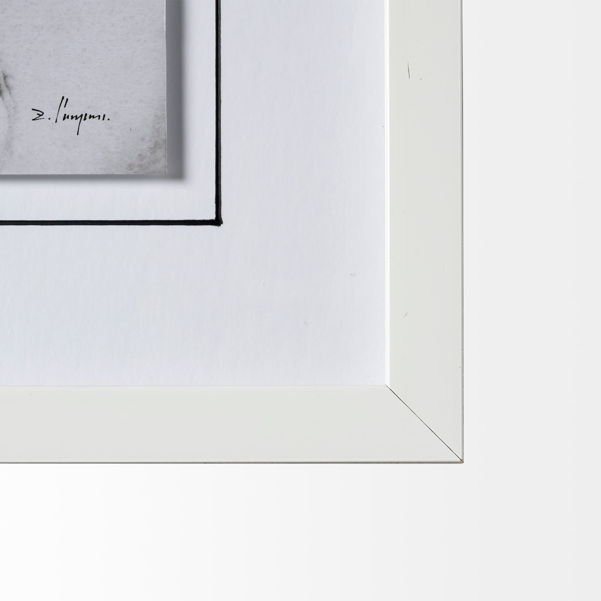 Directions V by Mercana Studio a Hand Embellished Textured Framed Art Print Matted under Glass — product photograph