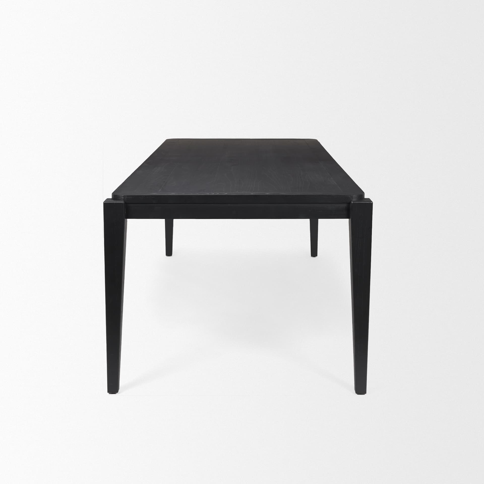 Teva 92"L x 39"W Rectangular Dining Table | Modern | Black Wood | Seats 8 — product photograph