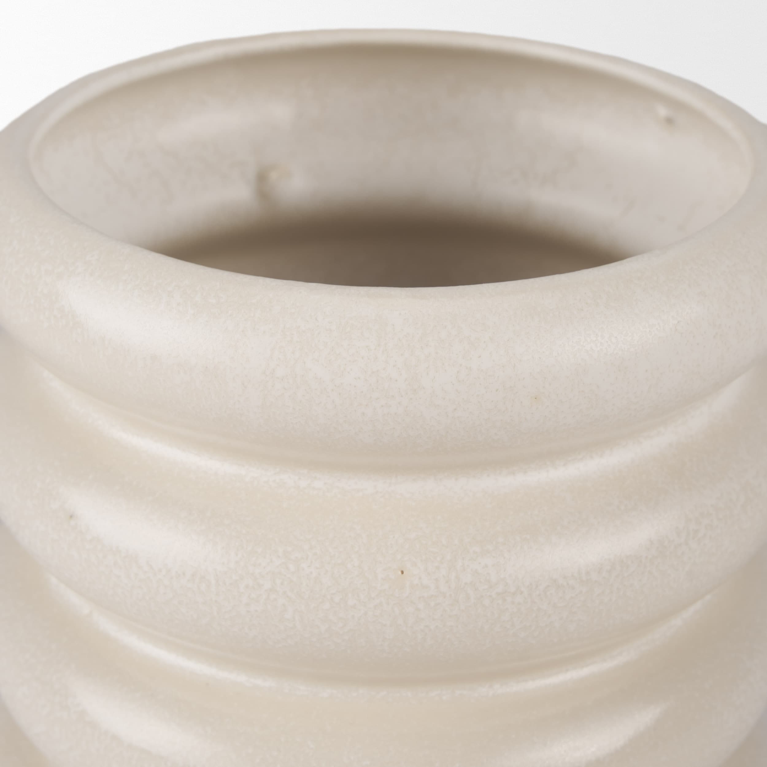 Twyla Tall Cream Glazed Ring Pot — product photograph