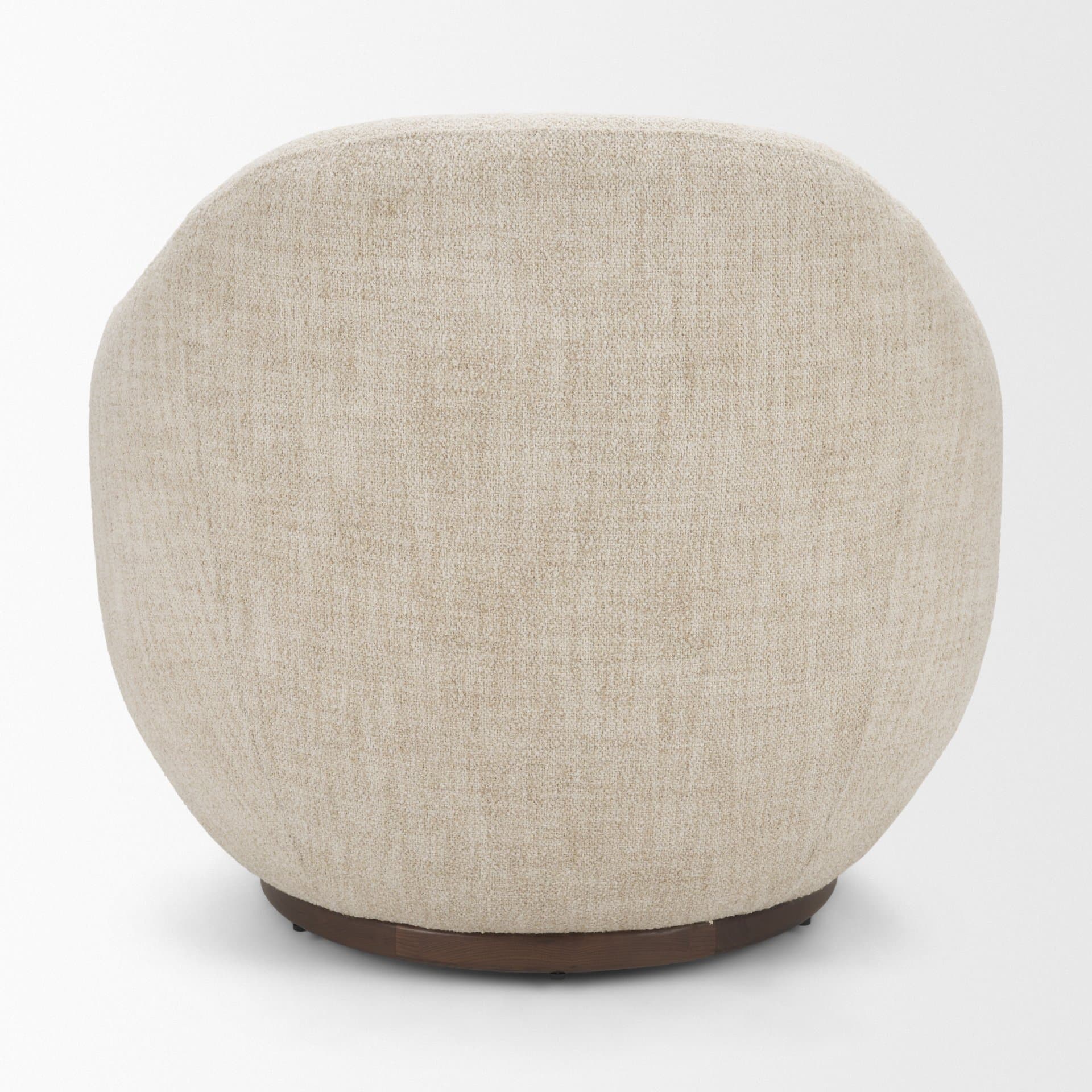 Hudson Oatmeal Fabric Upholstered Swivel Chair — product photograph
