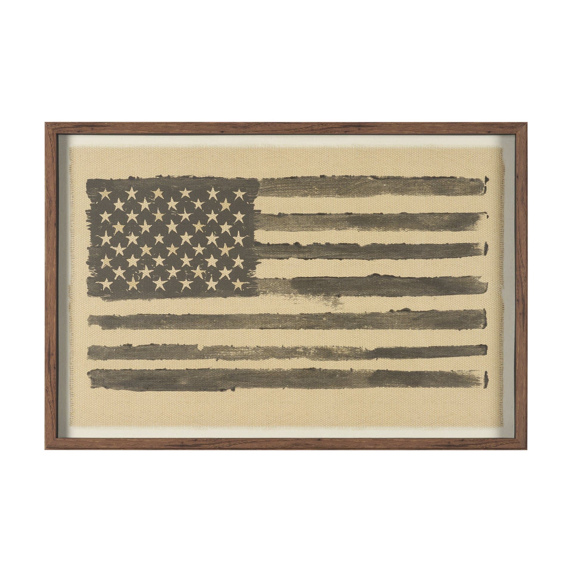 Stars & Stripes by Mercana Studio Hand Embelished Textured Framed Artwork Matted under Glass — product photograph