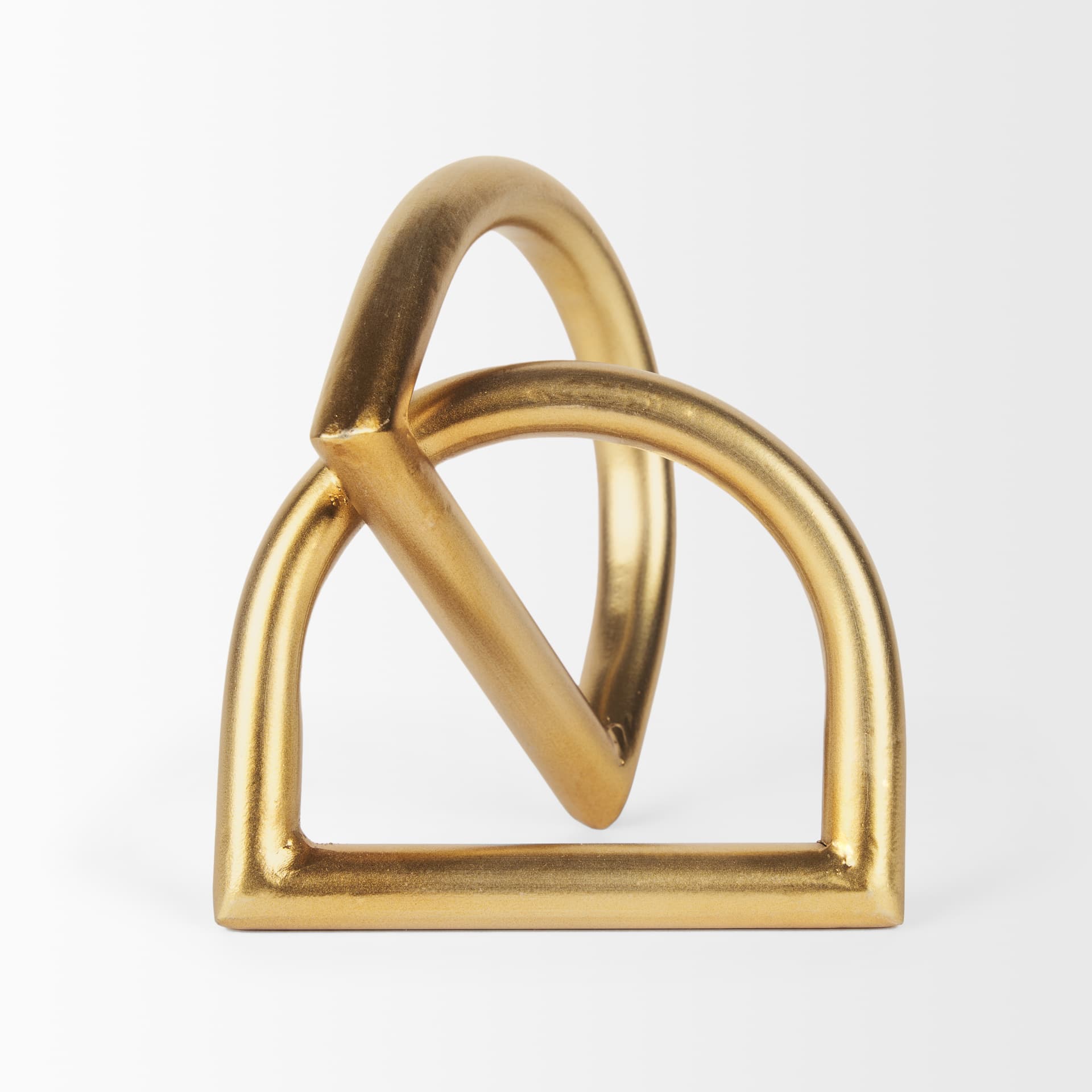 Locke Small Matte Gold Metal Decorative Object — product photograph