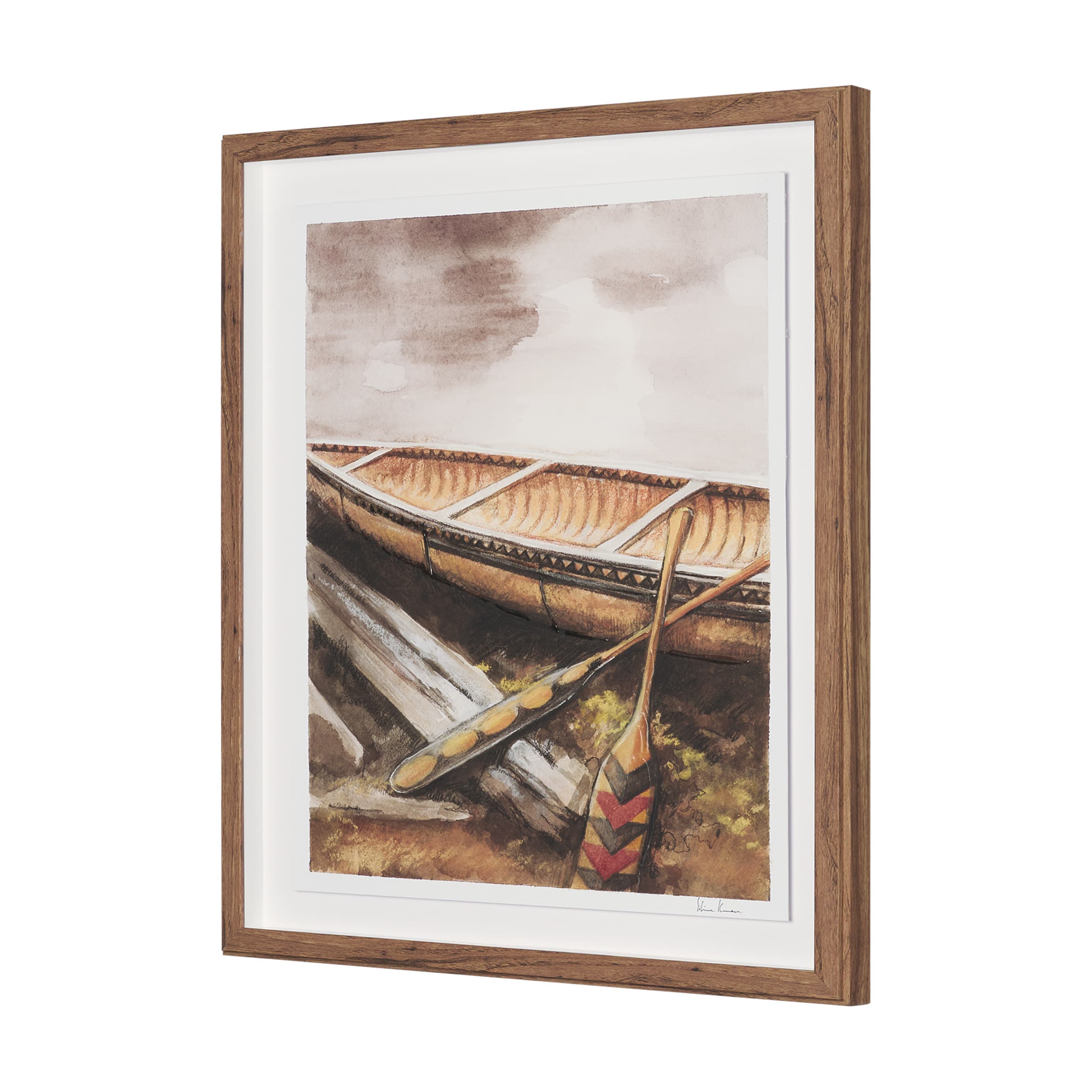 At The Cabin I by Mercana Studio Hand Embelished Framed Artwork Matted under Glass — product photograph