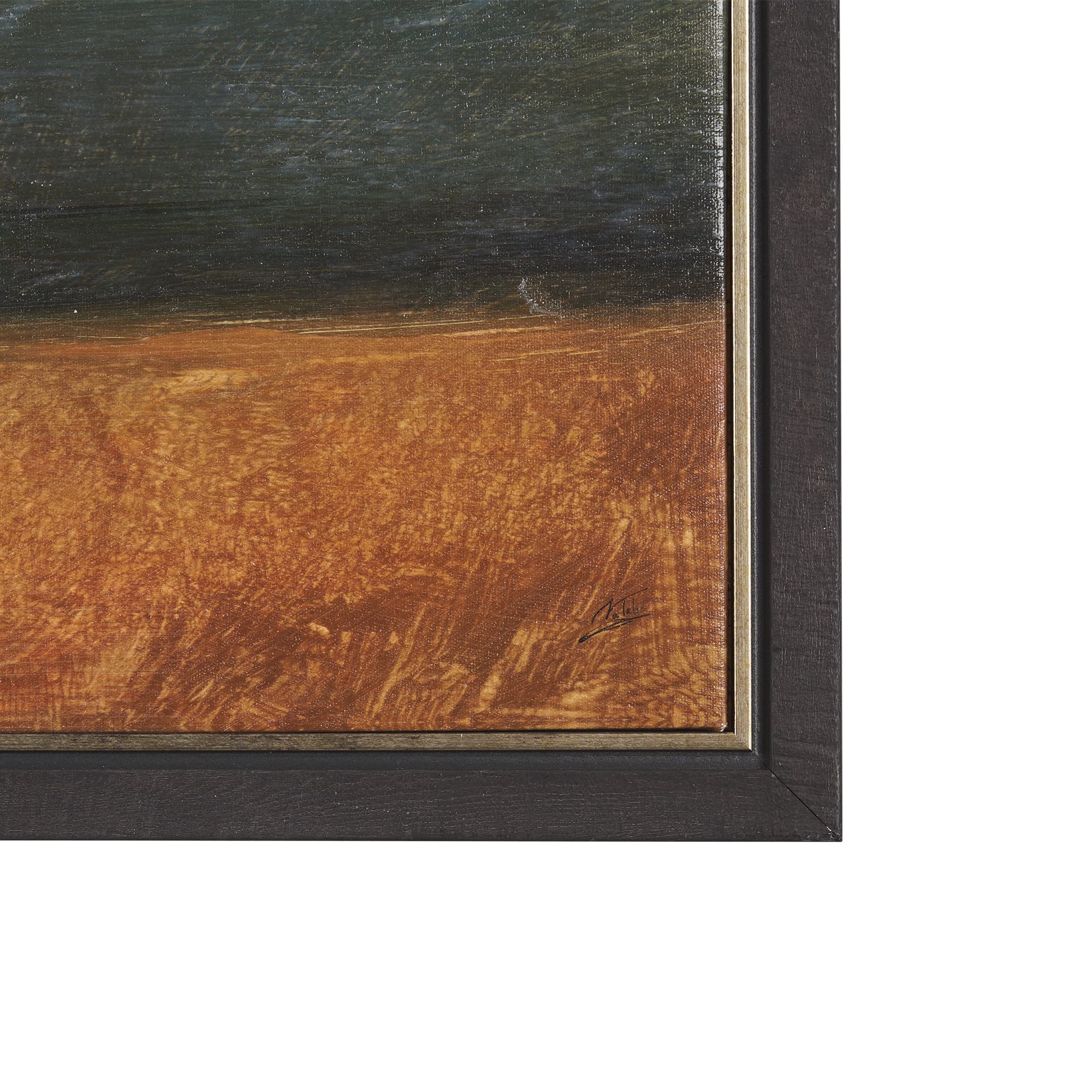 Haze Landscape by Mercana Studio a Hand Embellished Textured Framed Canvas — product photograph