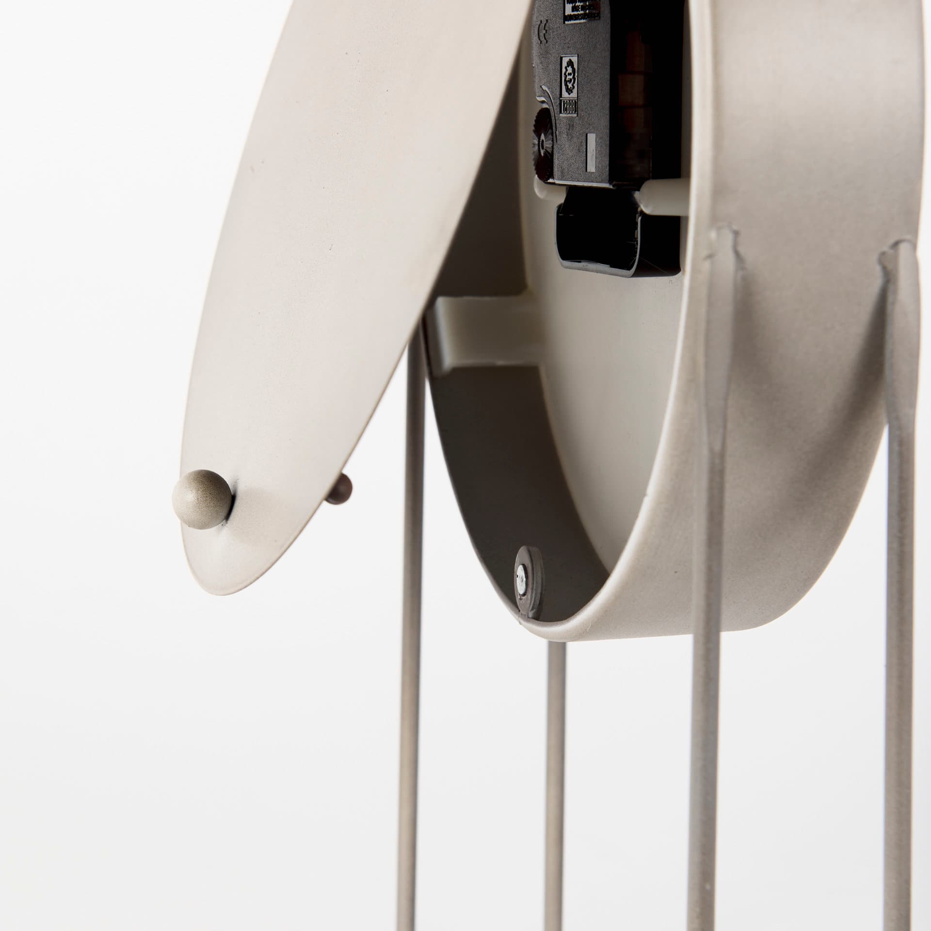 Aurus Matte Gray Metal Table Clock — product photograph