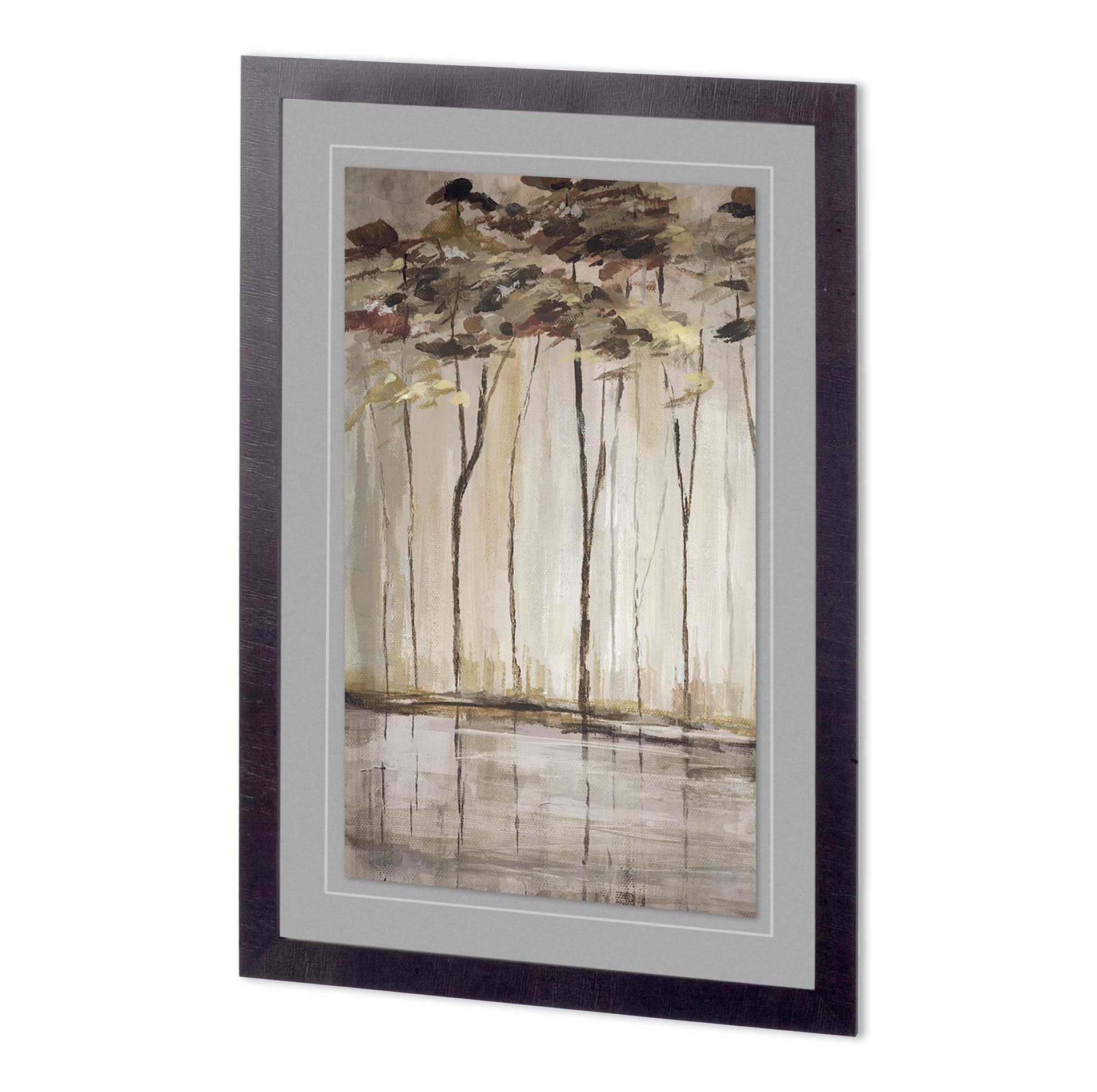 Bank of Birch I by Mercana Studio a Hand Embellished Textured Framed Art Print Matted under Glass — product photograph