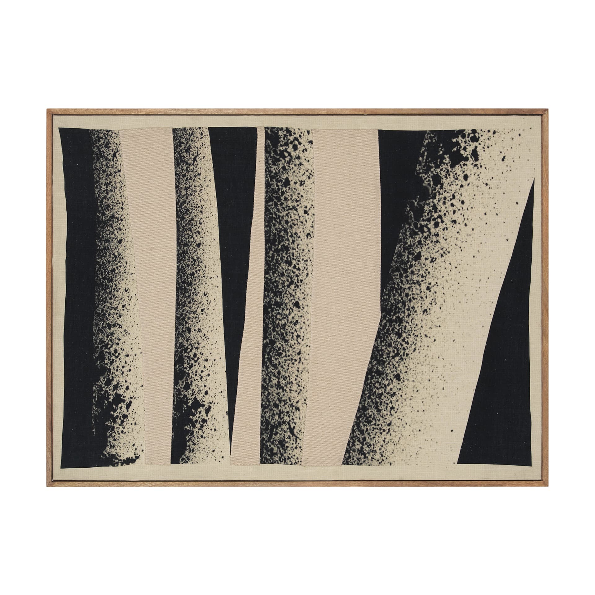 Revelin Large Fabric Collage Framed Linen Framed Wall Art — product photograph