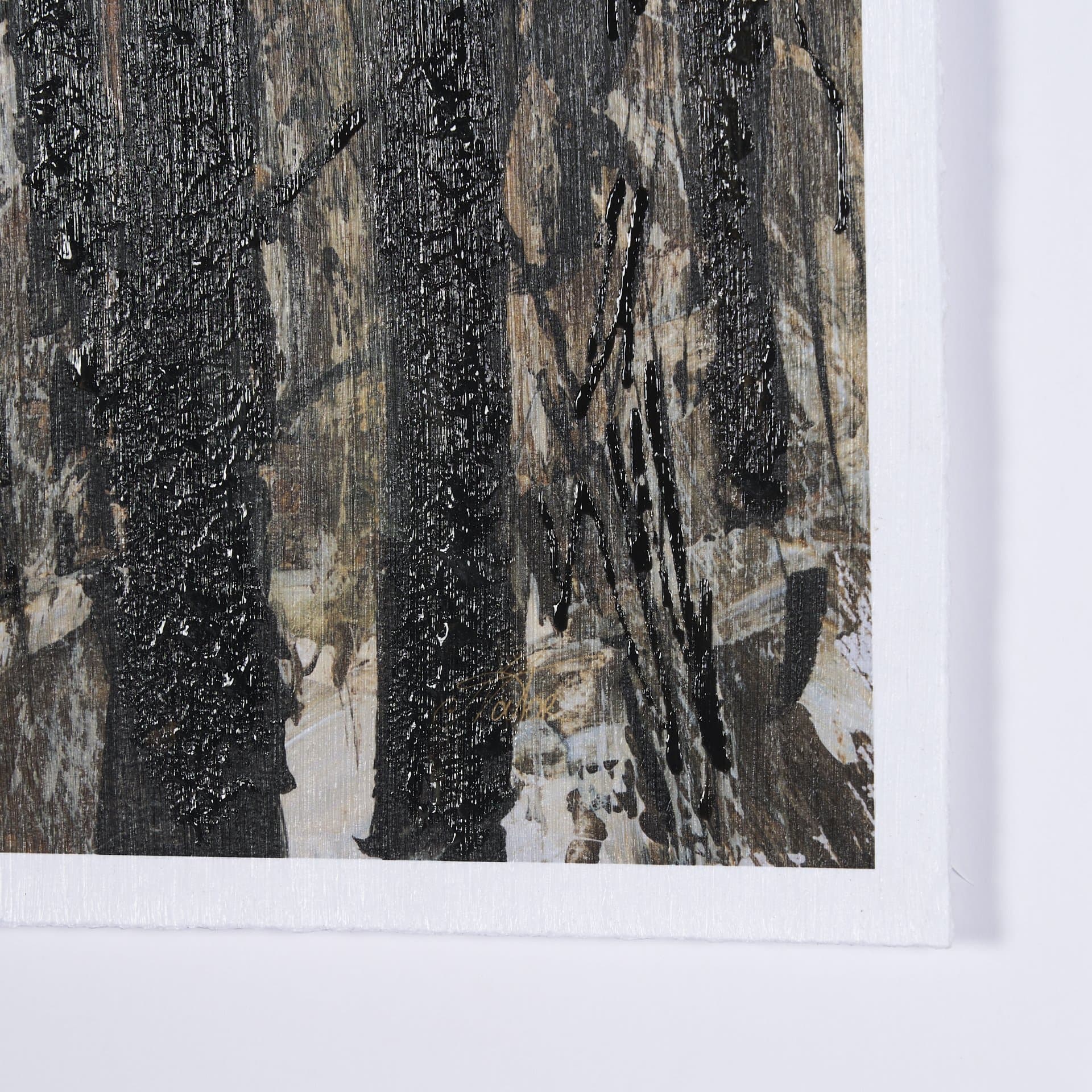 Forest View III by Mercana Studio a Hand Embellished Textured Framed Art Print Matted under Glass — product photograph