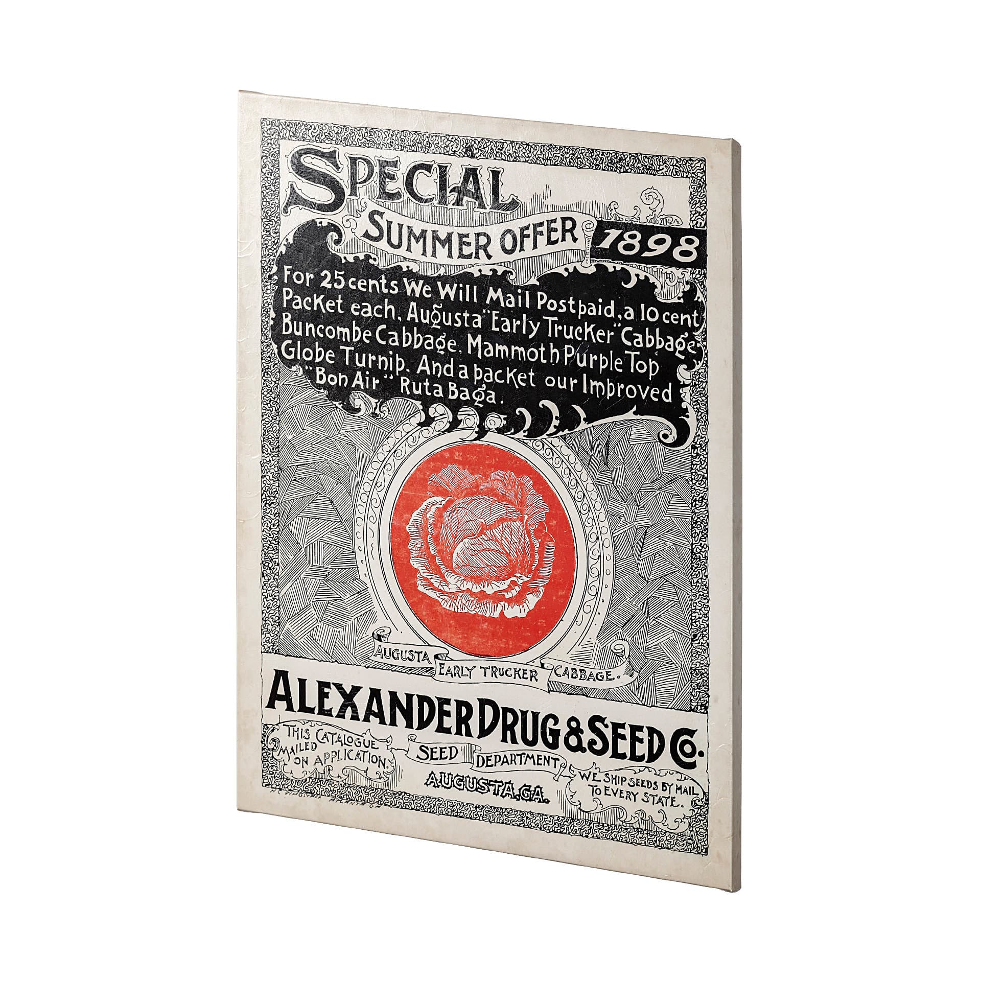 Antique Seed Packet XIIII by Mercana Studio a Hand Embellished Textured Canvas — product photograph
