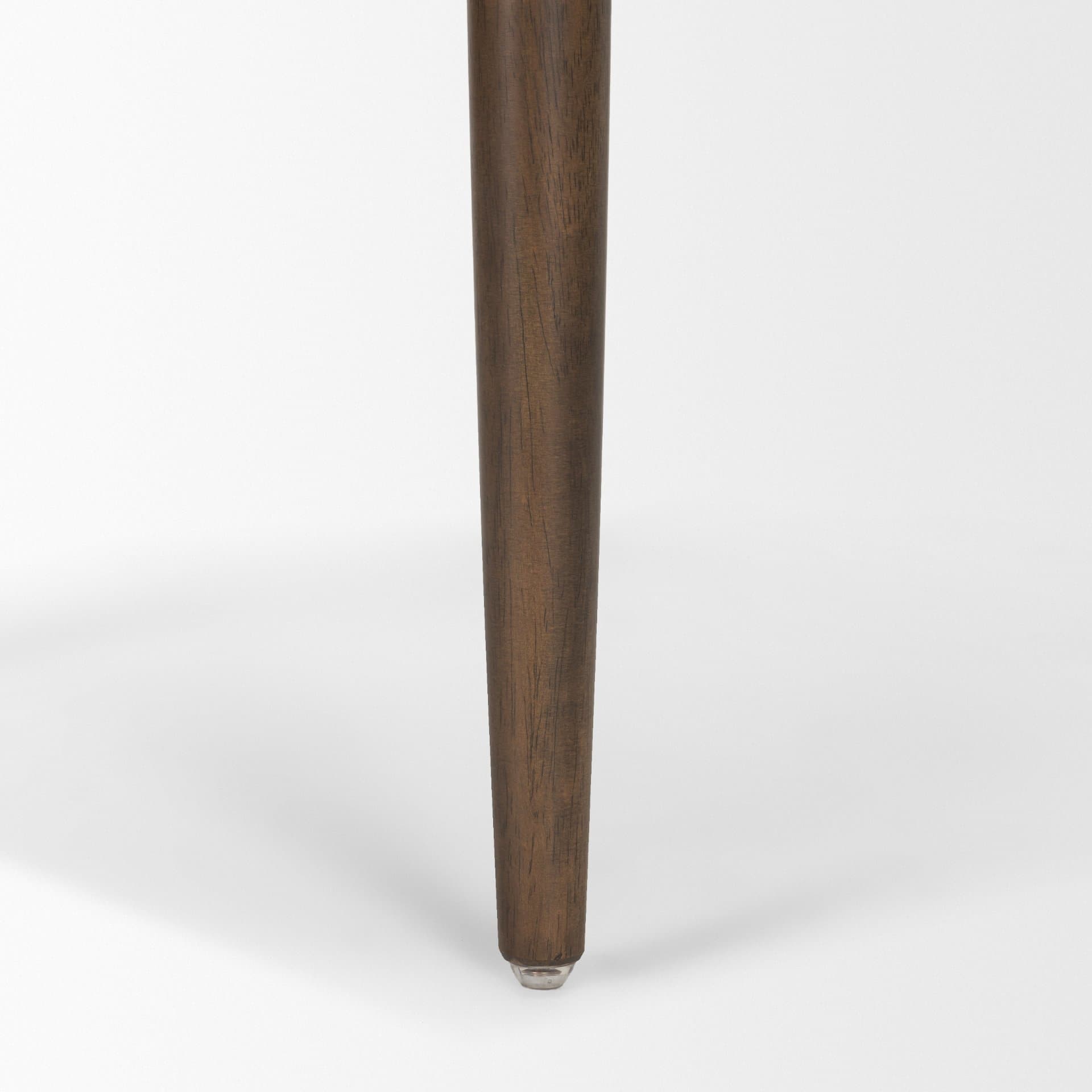 Abbie Curved Back Dining Side Chair | Tan Leather w/ Brown Wood — product photograph