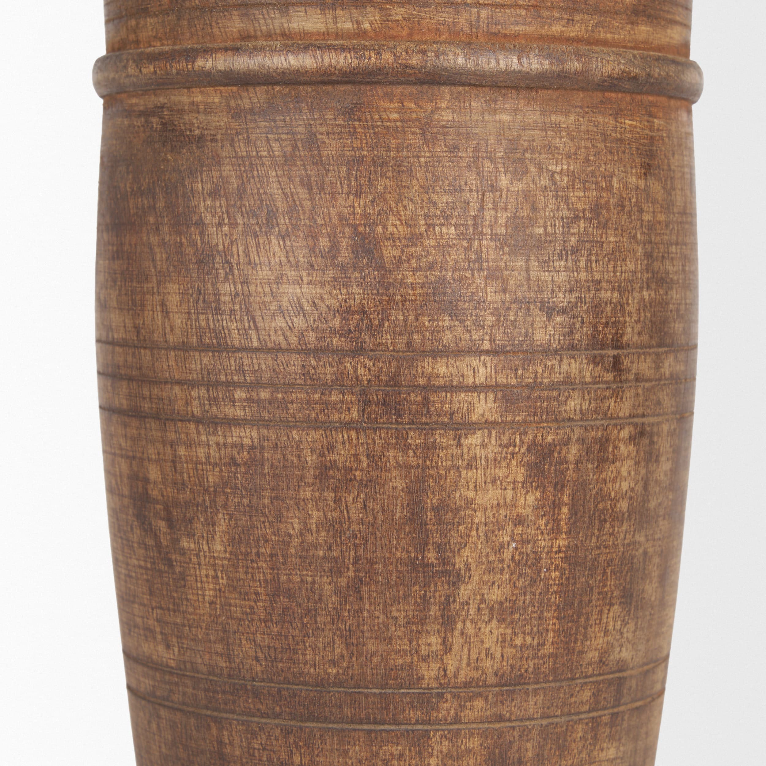 Porta Large Medium Brown Reclaimed Wooden Pot — product photograph