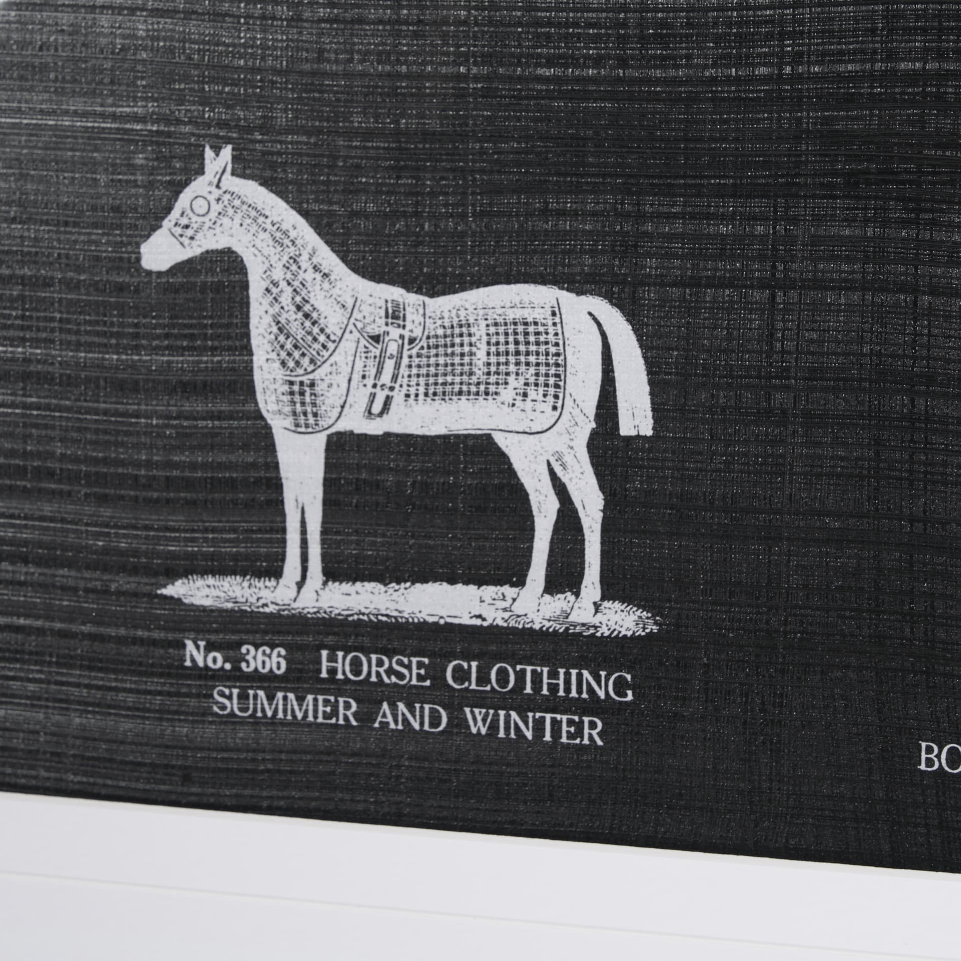 Equestrian Riding IV BW Horse by Mercana Studio Hand Embellished Framed Art Print Matted under Glass — product photograph