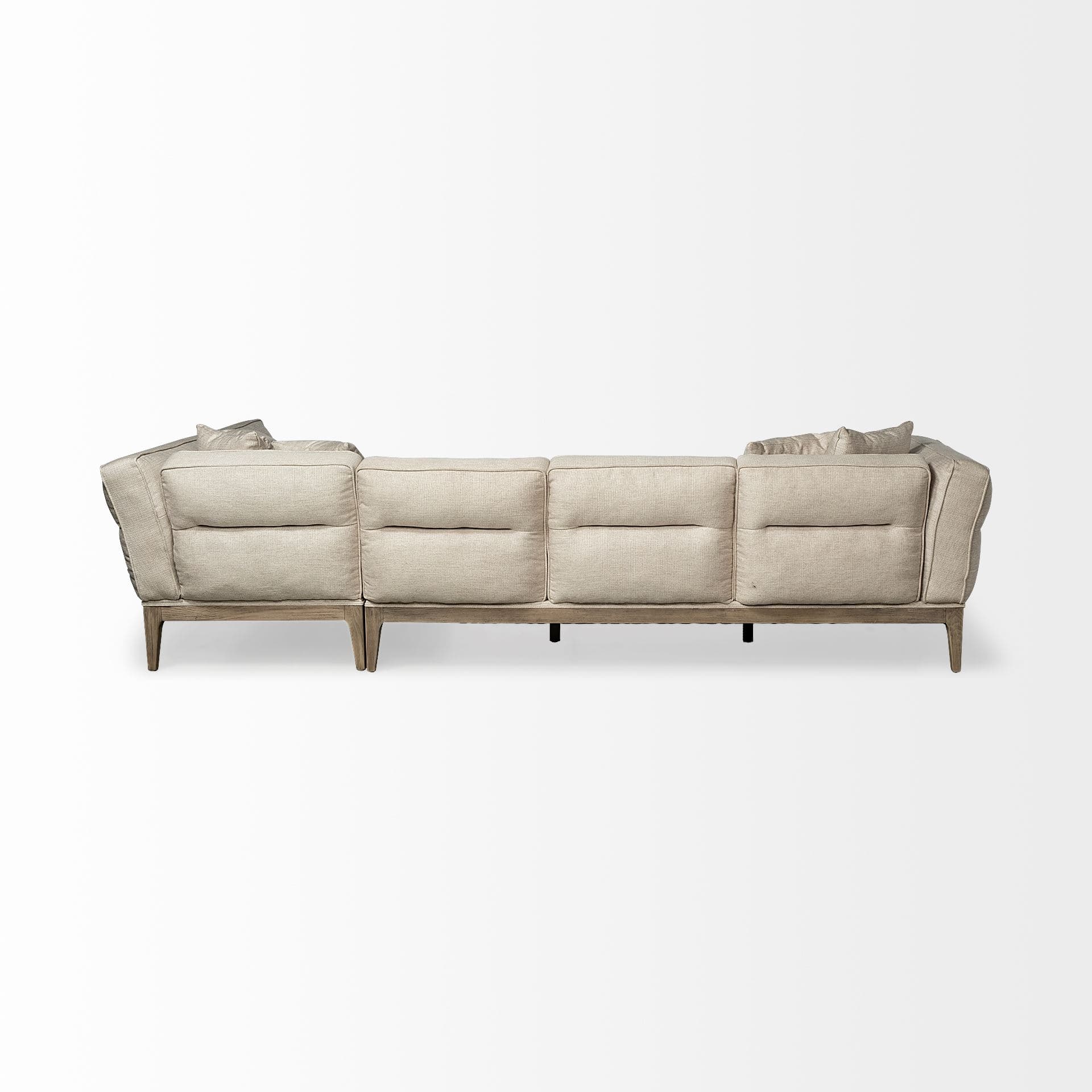 Denali III Beige Upholstered Wooden Frame Sectional — product photograph
