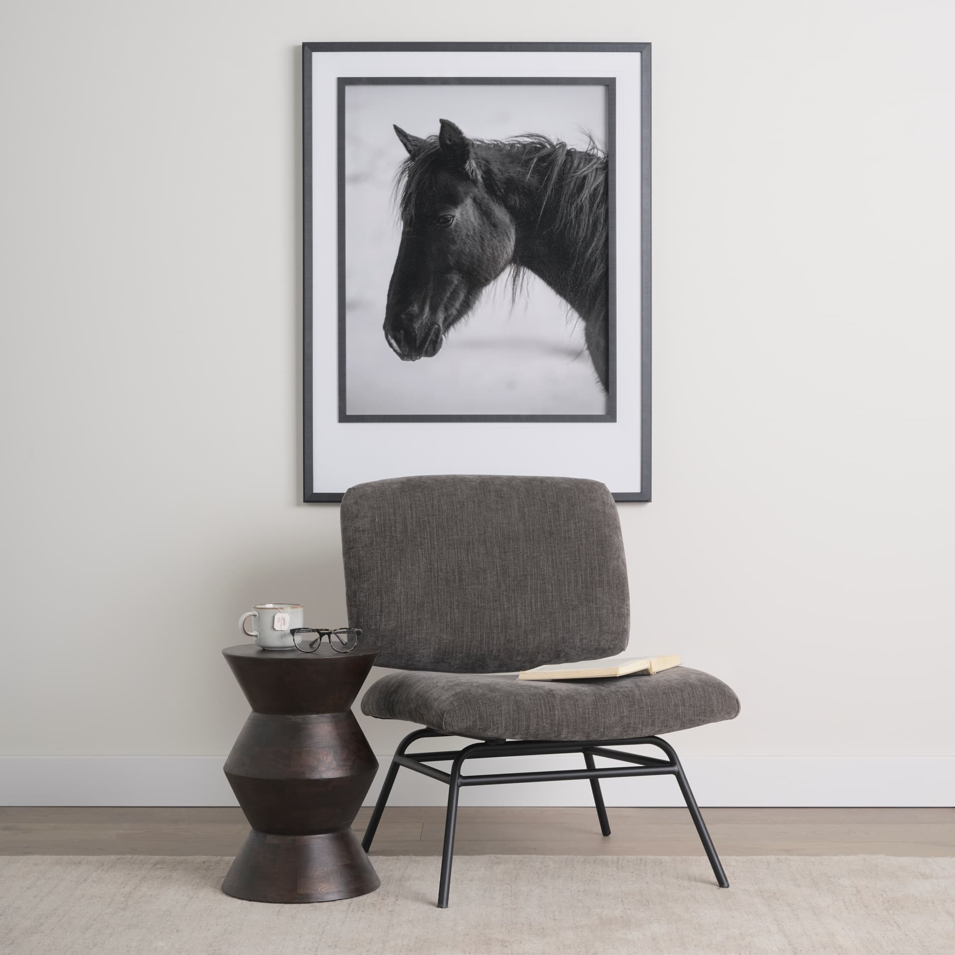 Wander by Chad Mackay a Hand Embellished Textured Framed Photo Art Print Matted under Glass — in a styled room