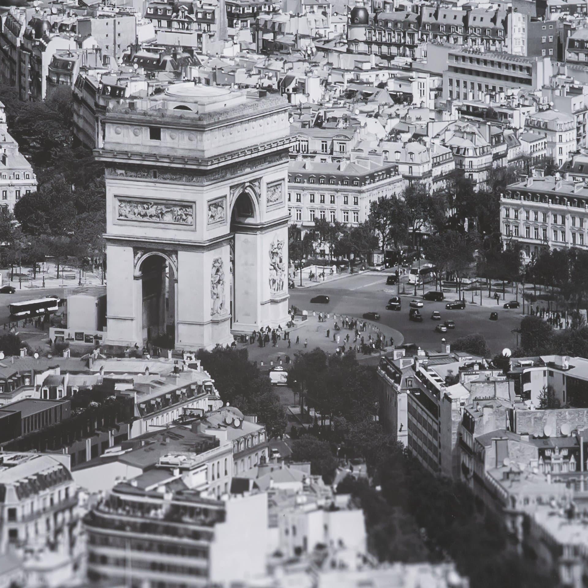 Arc de Triomphe- by Richard Silver Textured Framed Art Print Matted under Glass — product photograph