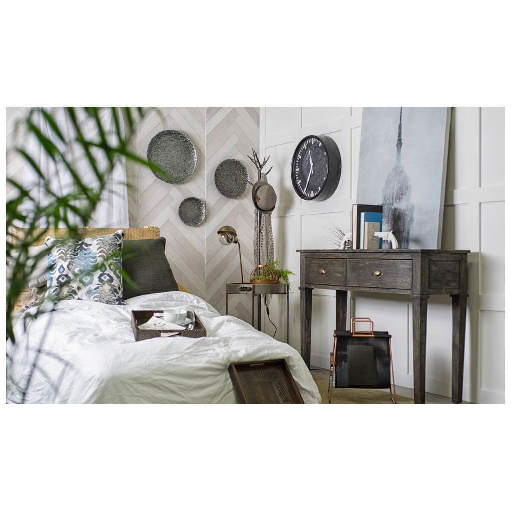 Lanx Set of 3 Decorative Black/Grey Metal Plates — product photograph