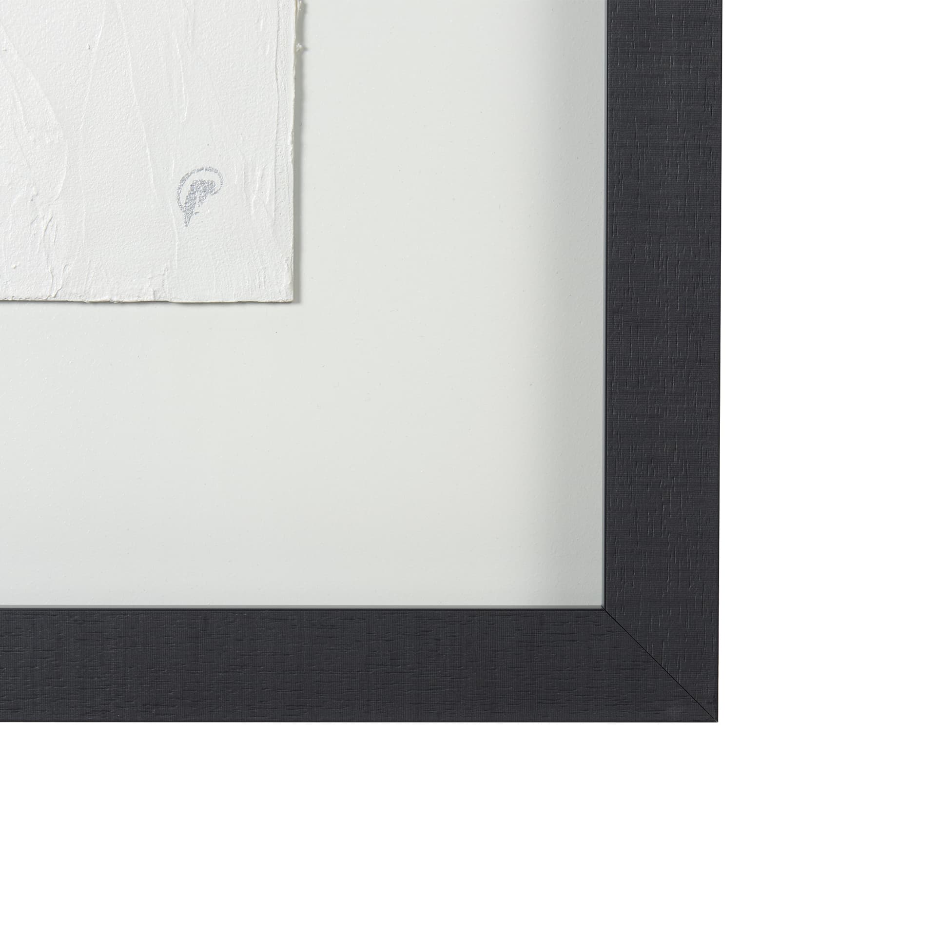 White Vines I by Studio M a handmade Original Framed 3D Textured Artwork under Glass — product photograph
