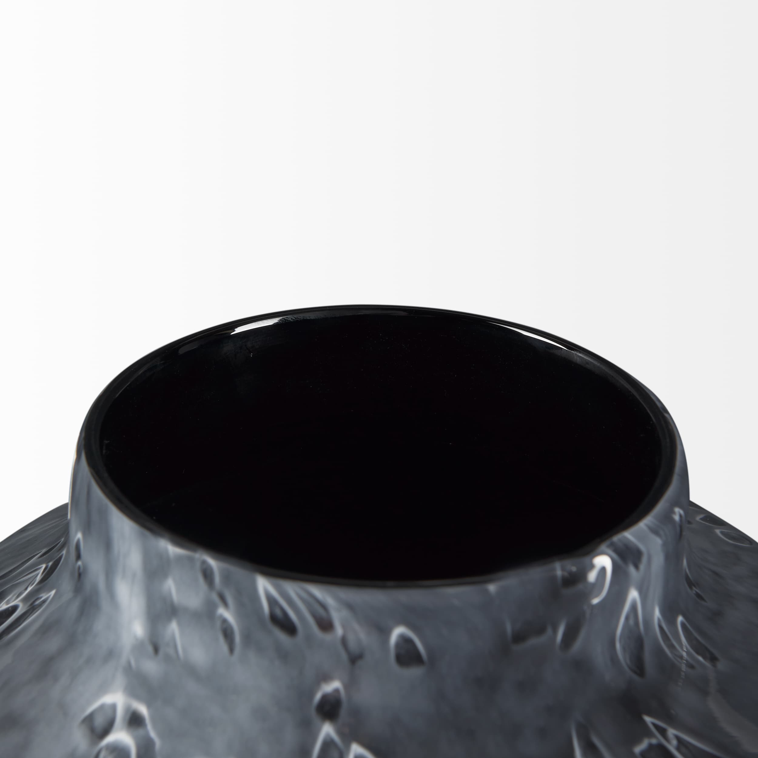 Masai Small Black Mottled Glass Vase — product photograph