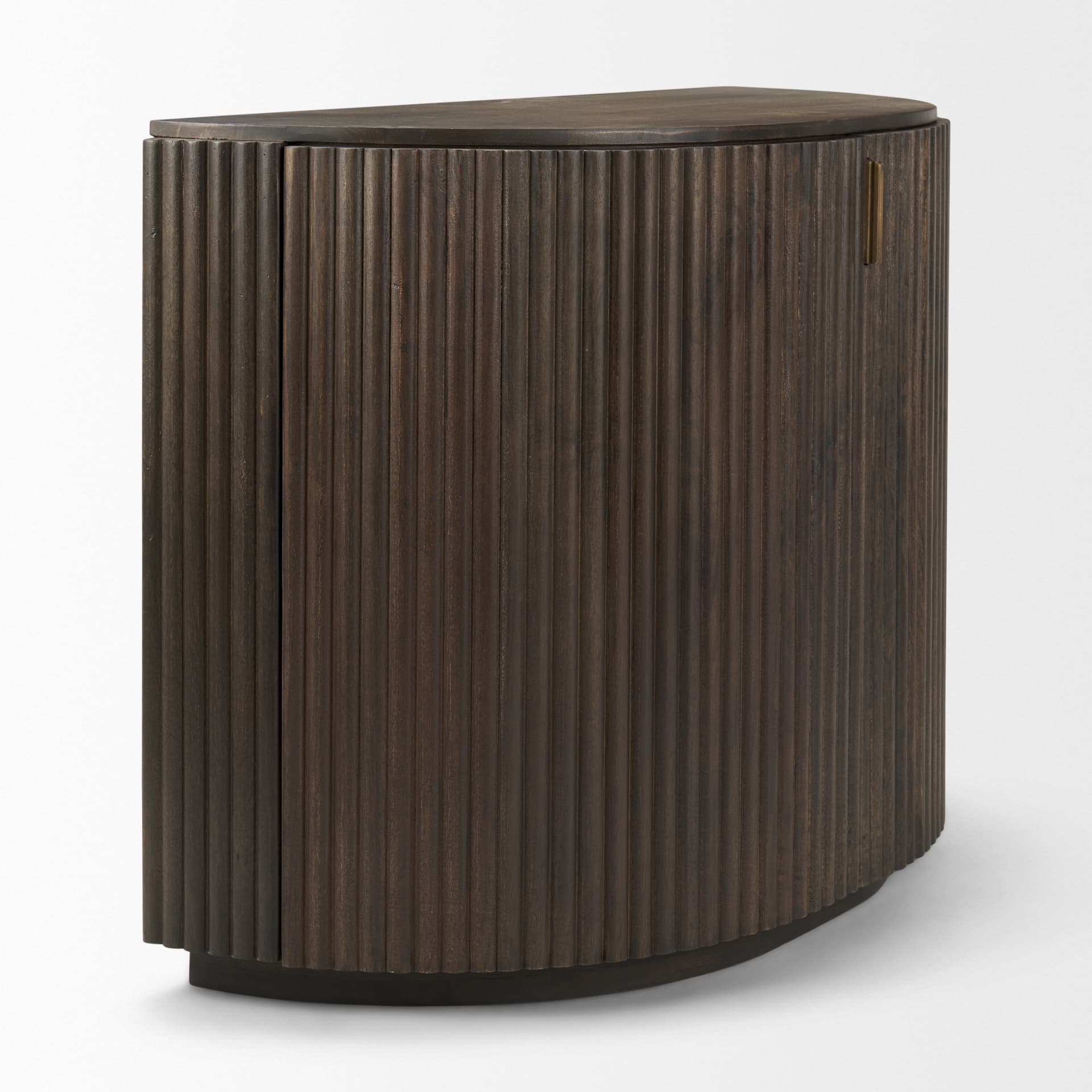 Terra Fluted Dark Brown 2-Door Accent Cabinet — product photograph