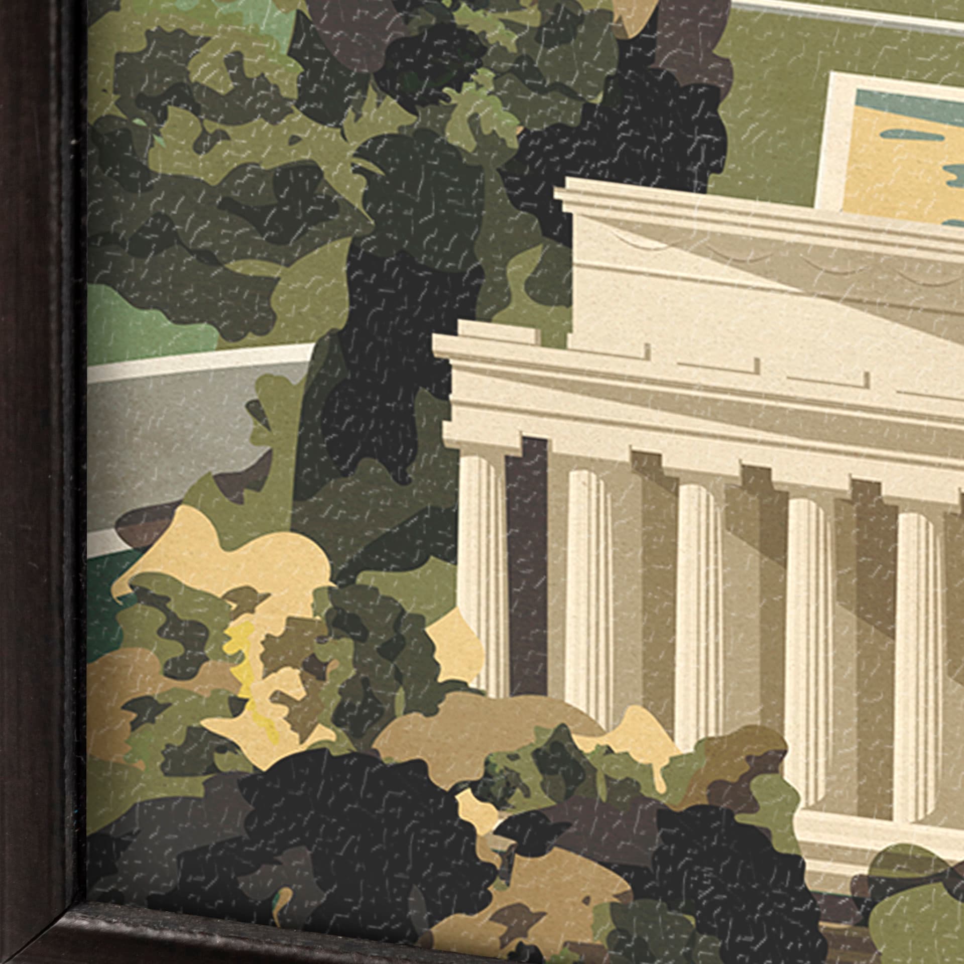 Washington DC Go USA (SM) by Mercana Studio a Hand Embellished Decograph Framed Art Print — product photograph