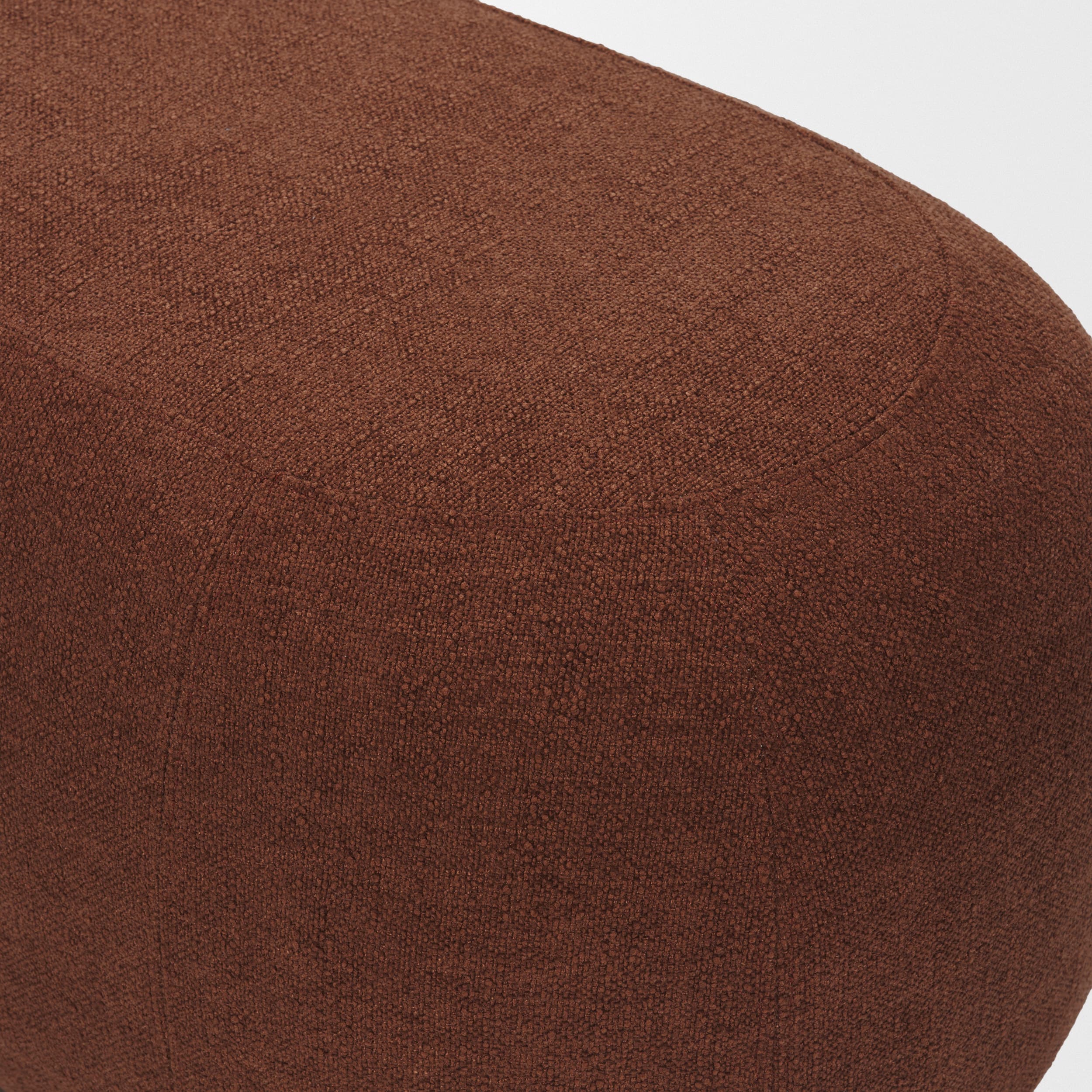 Siren Burgundy Fabric w/ Brown Ash Wood Oblong Bench — product photograph