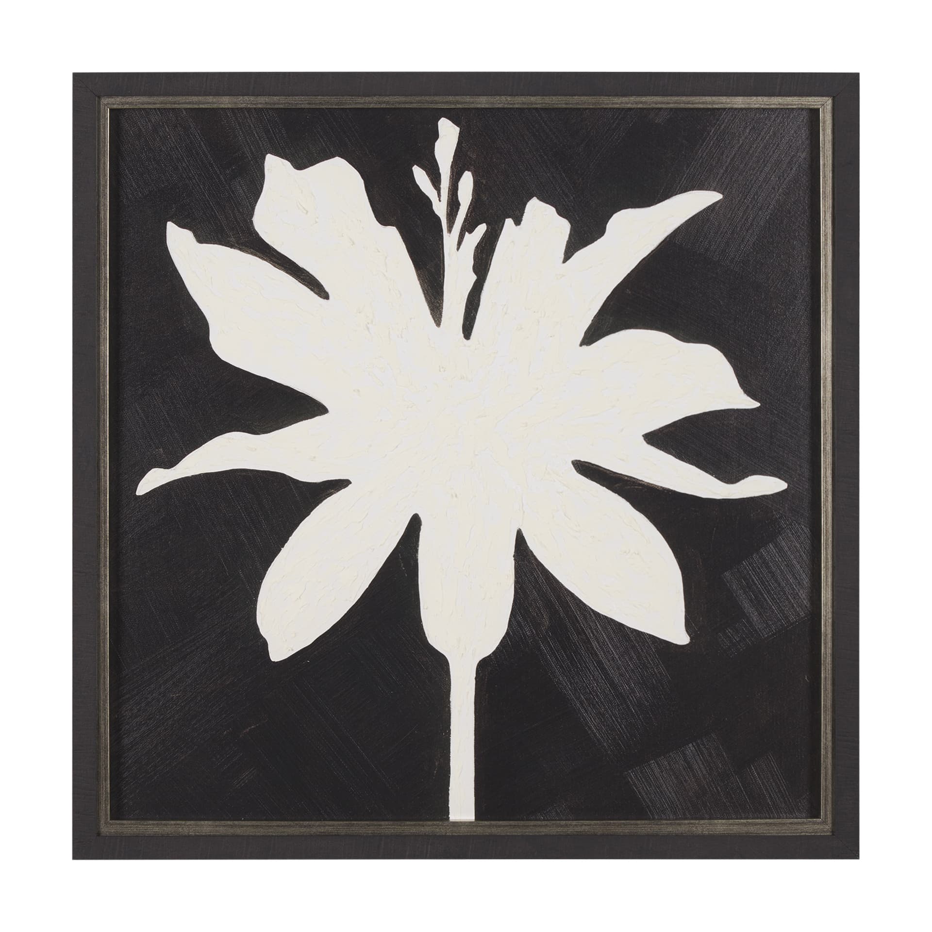 Floral Silhouettes I by Liz Jardine a Hand Embelished Textured Framed Art Print — product photograph