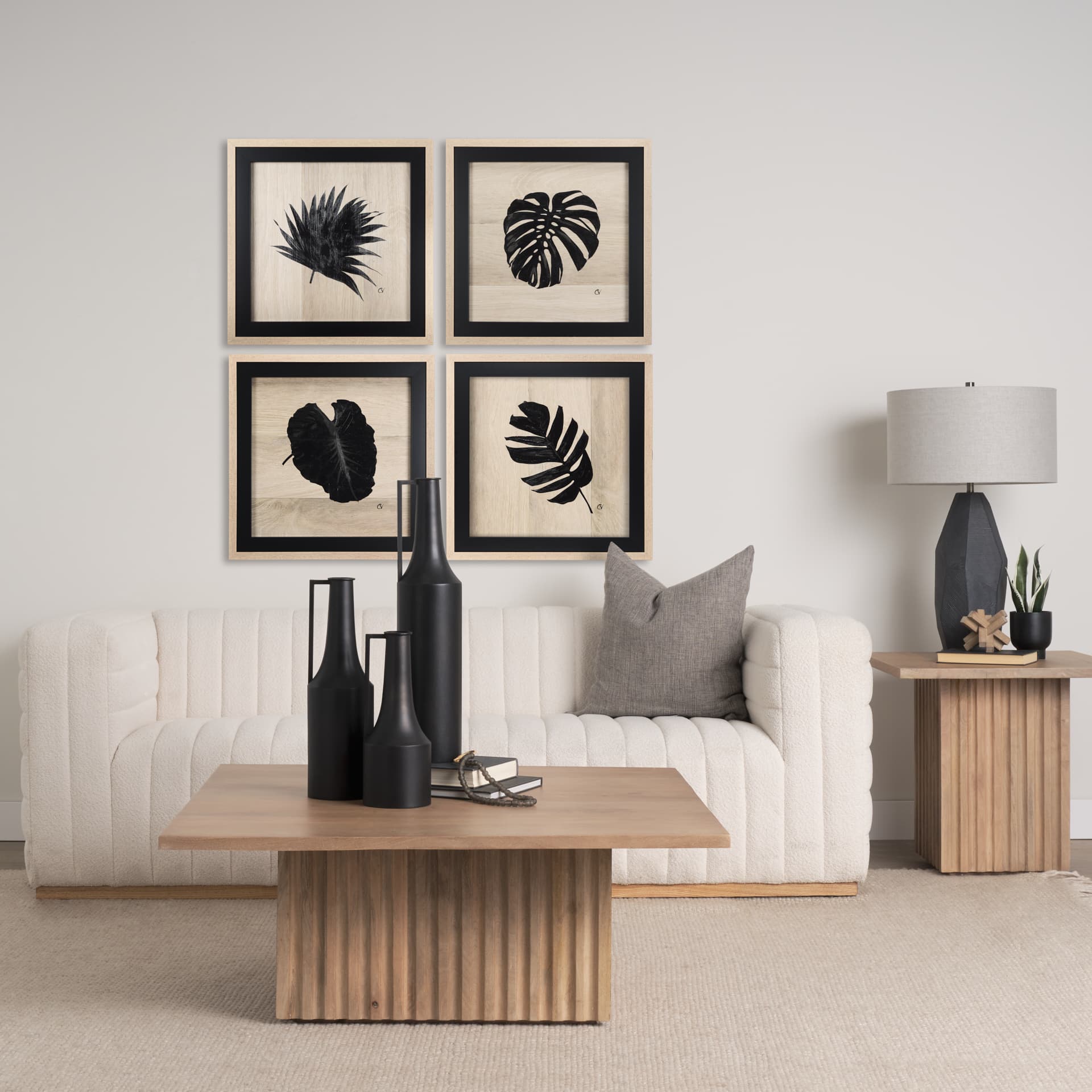 Tropican Leave III by Mercana Studio a Hand Embellished Textured Framed Art Print — in a styled room