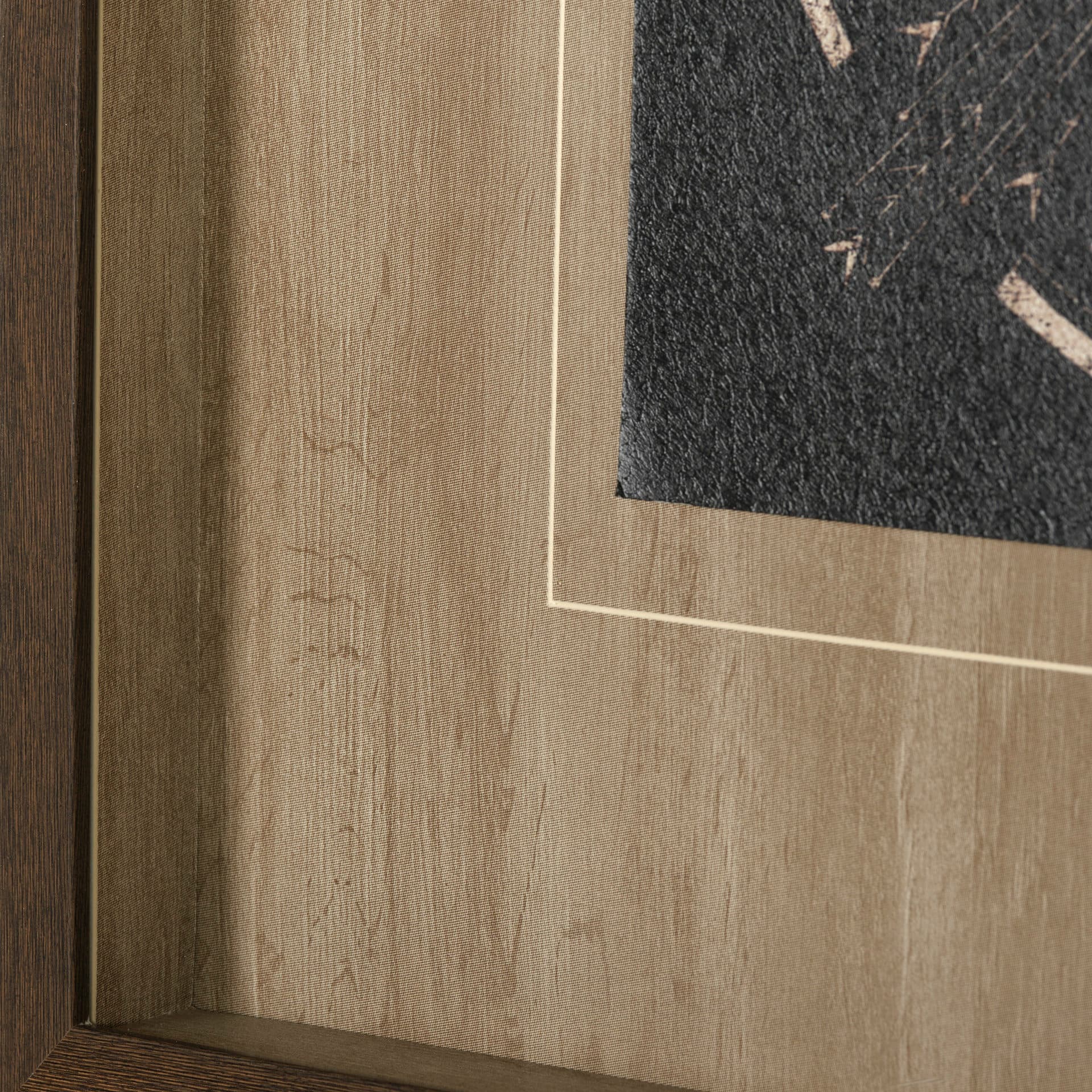 Sandpainting-Ink II by Mercana Studio Hand Embellished Textured Framed Art Print Matted under Glass — product photograph
