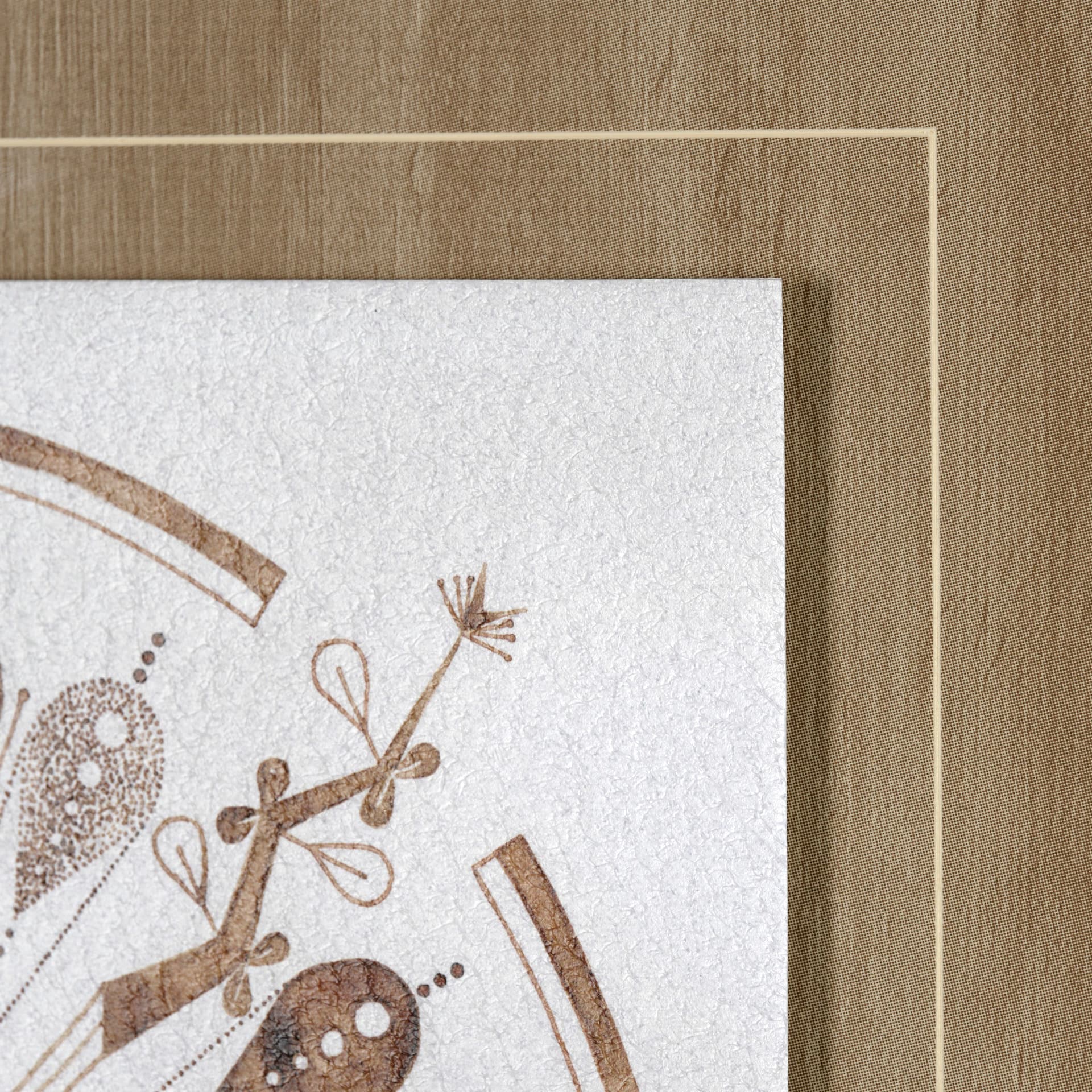 Sandpainting-Watercolor II by Mercana Studio Hand Embellished Framed Art Print Matted under Glass — product photograph