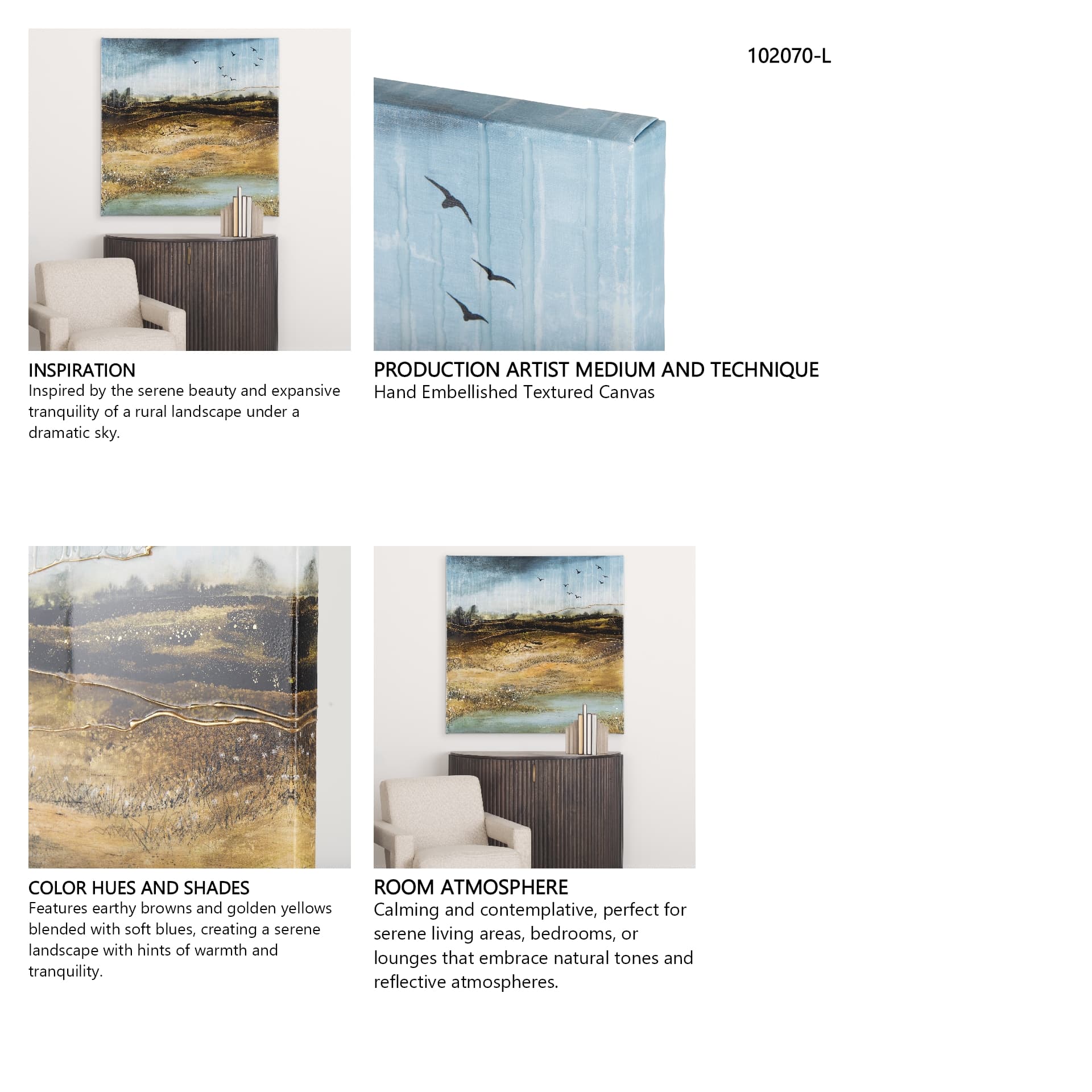 Daily Fly Over by Julie Devine a Canvas Print — in a styled room