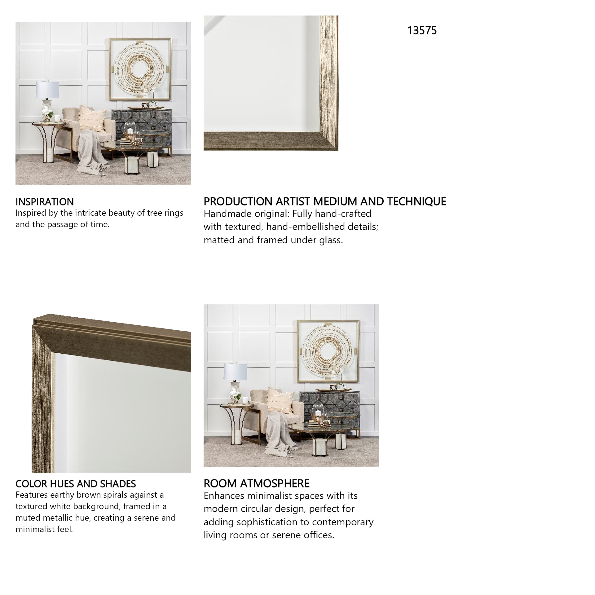 Looping by Studio M a Framed Art Print Matted under Glass — in a styled room
