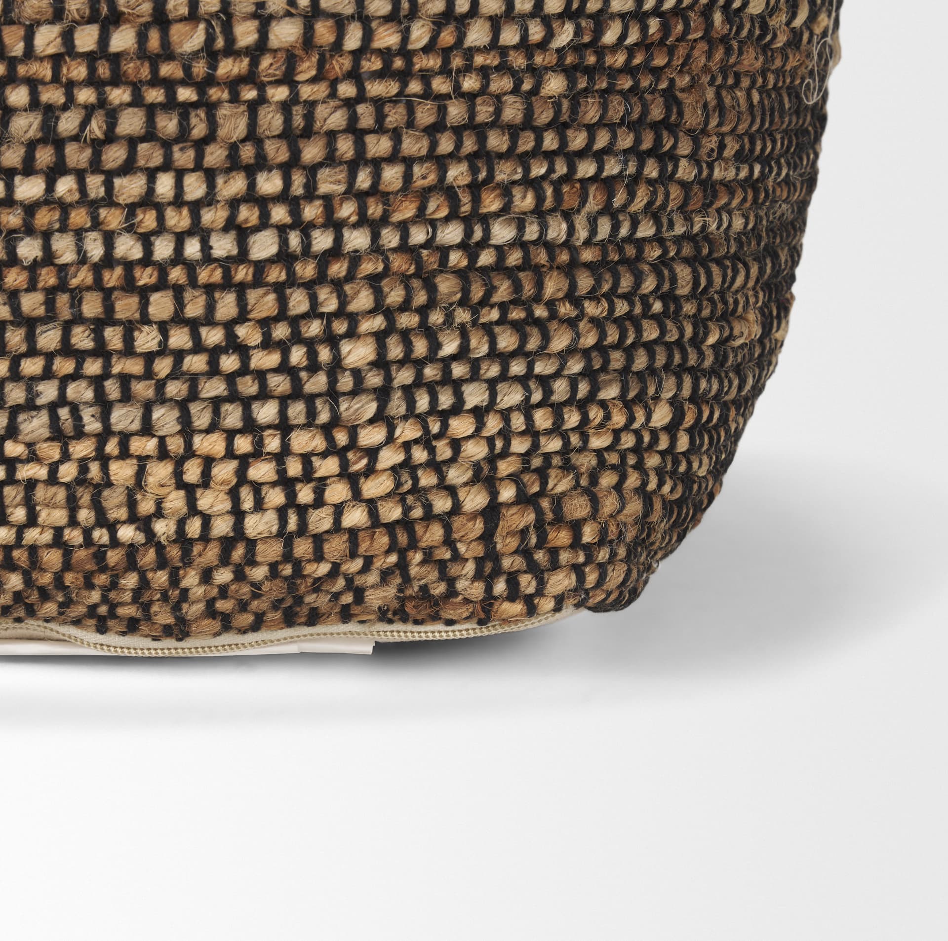 Samiya Jute w/ White Cotton Pouf — product photograph