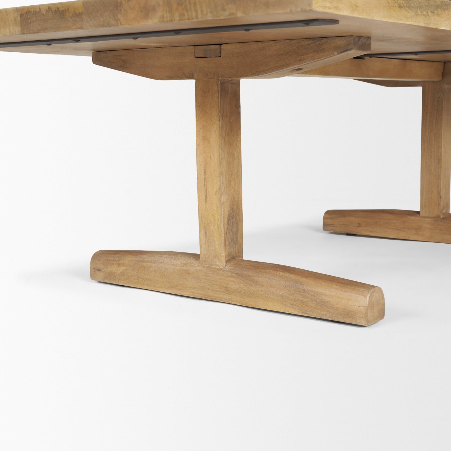 Viktor 55"L Light Brown Solid Wood Coffee Table — product photograph