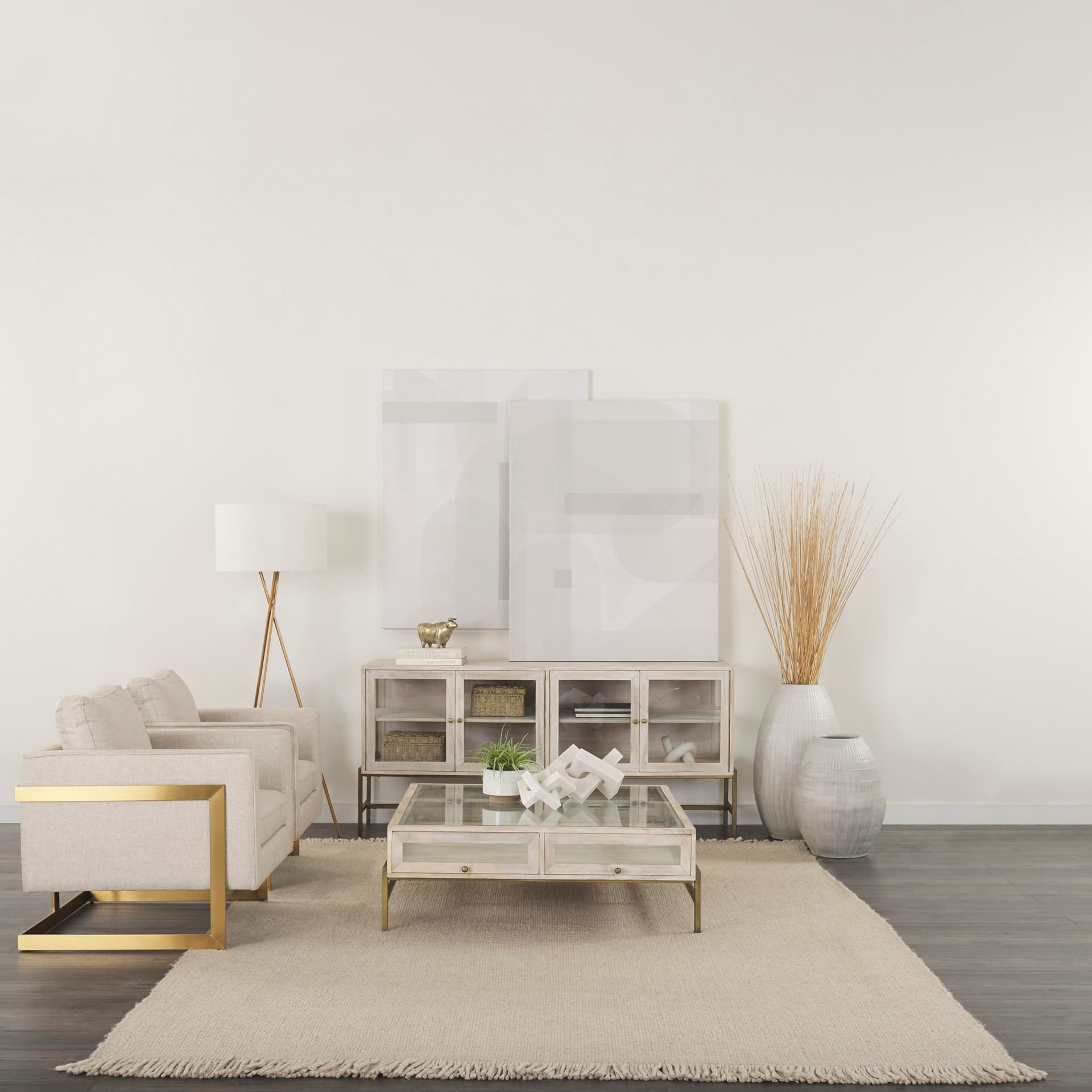 The Path I by Mercana Studio a Hand Embellished Textured Canvas — in a styled room